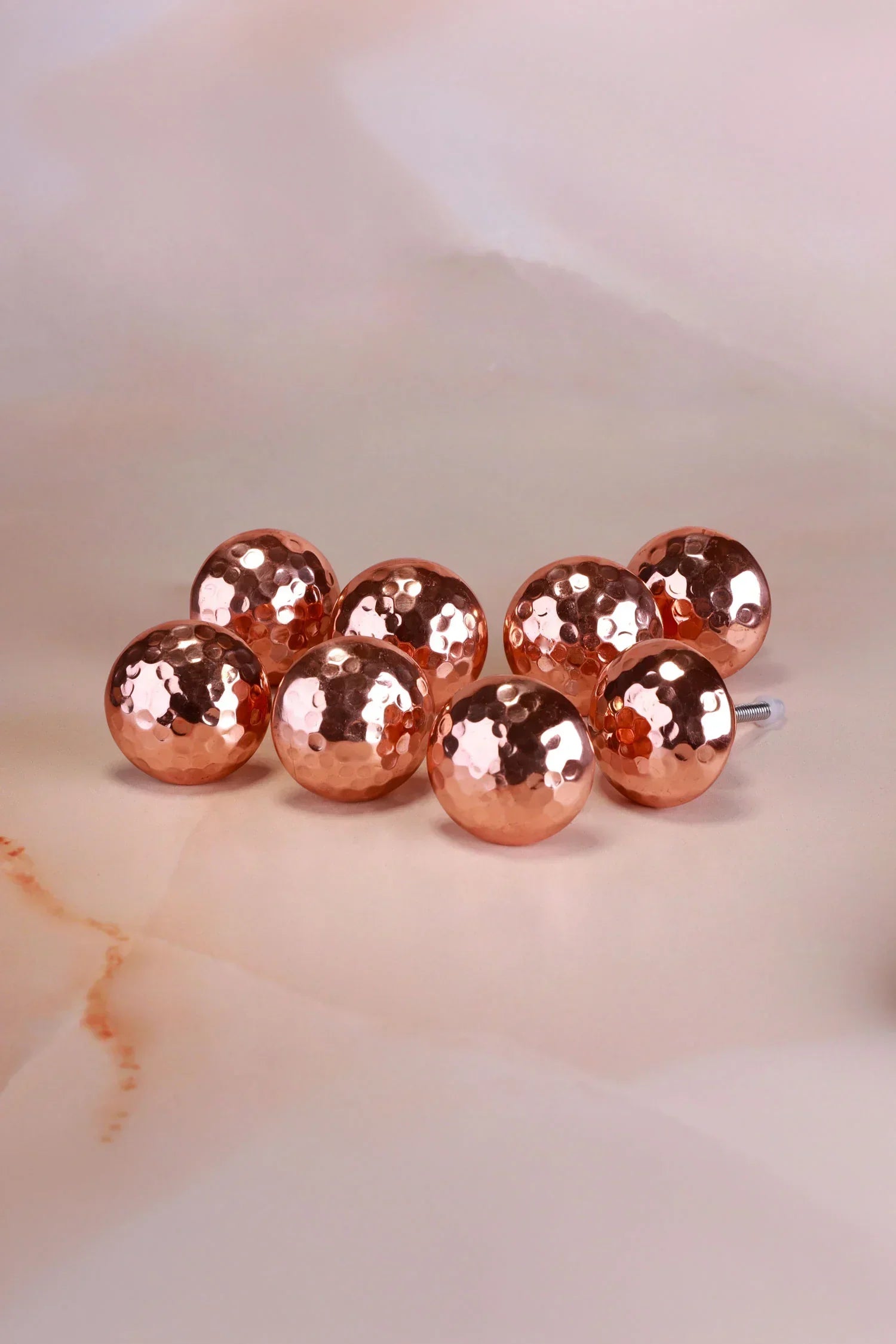 Verona Hand-Hammered Copper Cabinet Knobs Set of 8 — view 5, G Decor