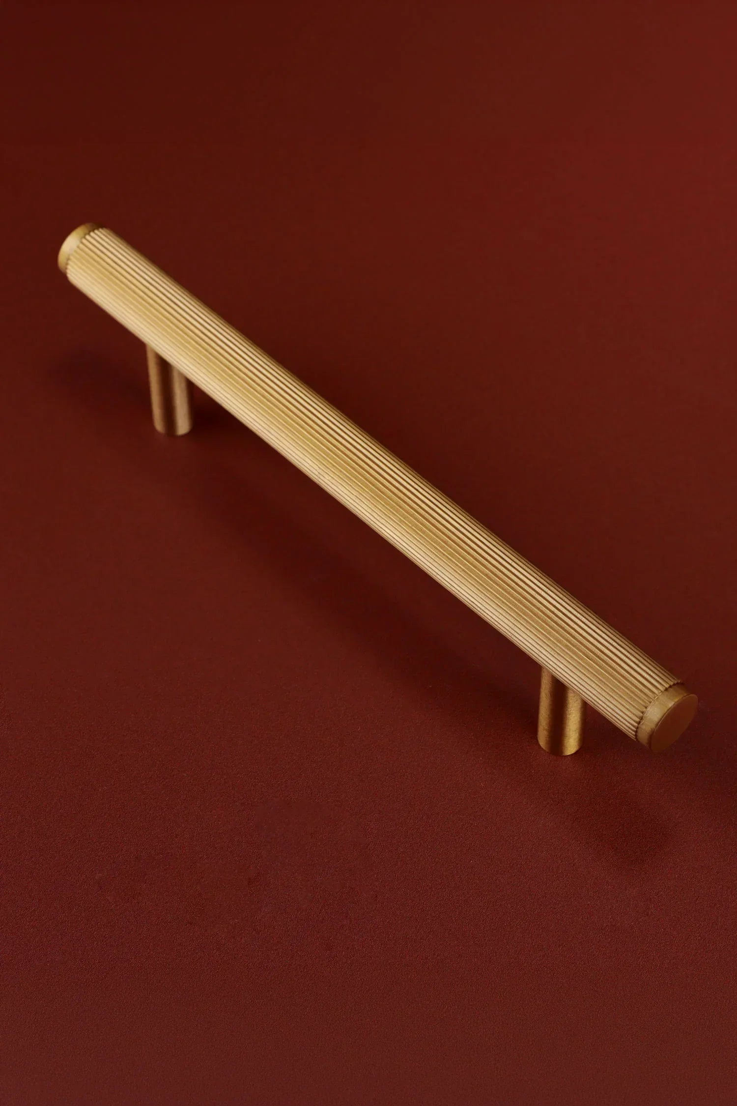 Kensington Fluted Brass Bar Pull — view 5, G Decor