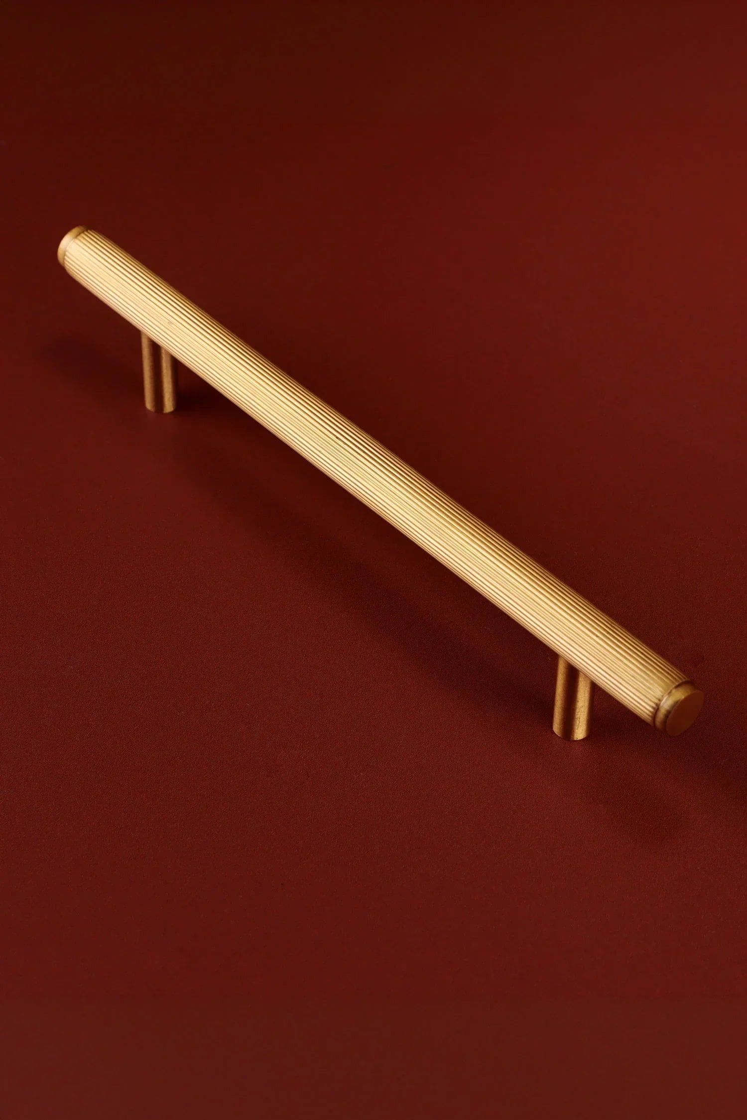 Kensington Fluted Brass Bar Pull — view 6, G Decor