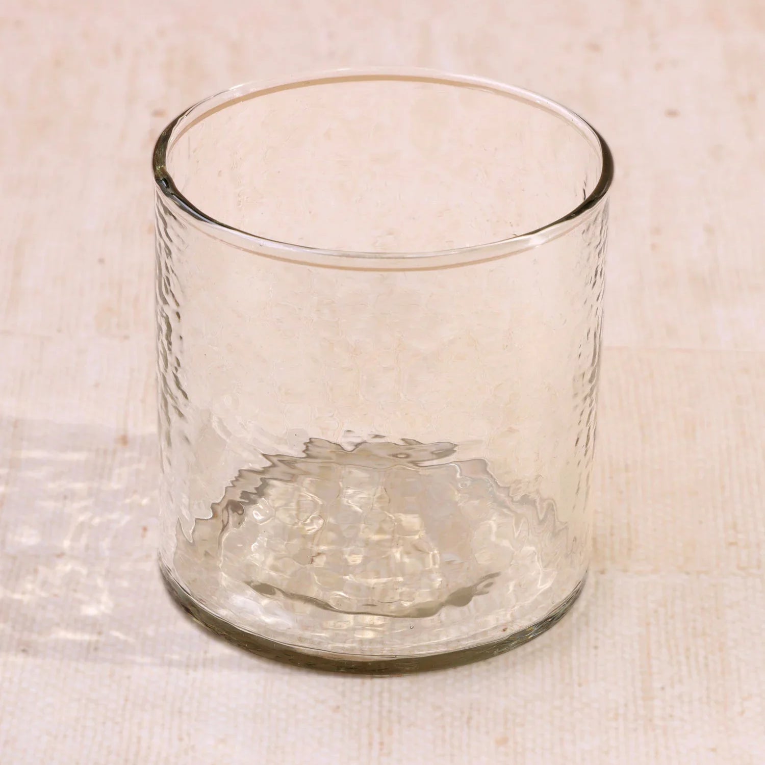 Yaki Handmade Hammered Glass – Set of 4 Tumblers or Jug, Artistic Design for Water, Juice & Table Use - G Decor