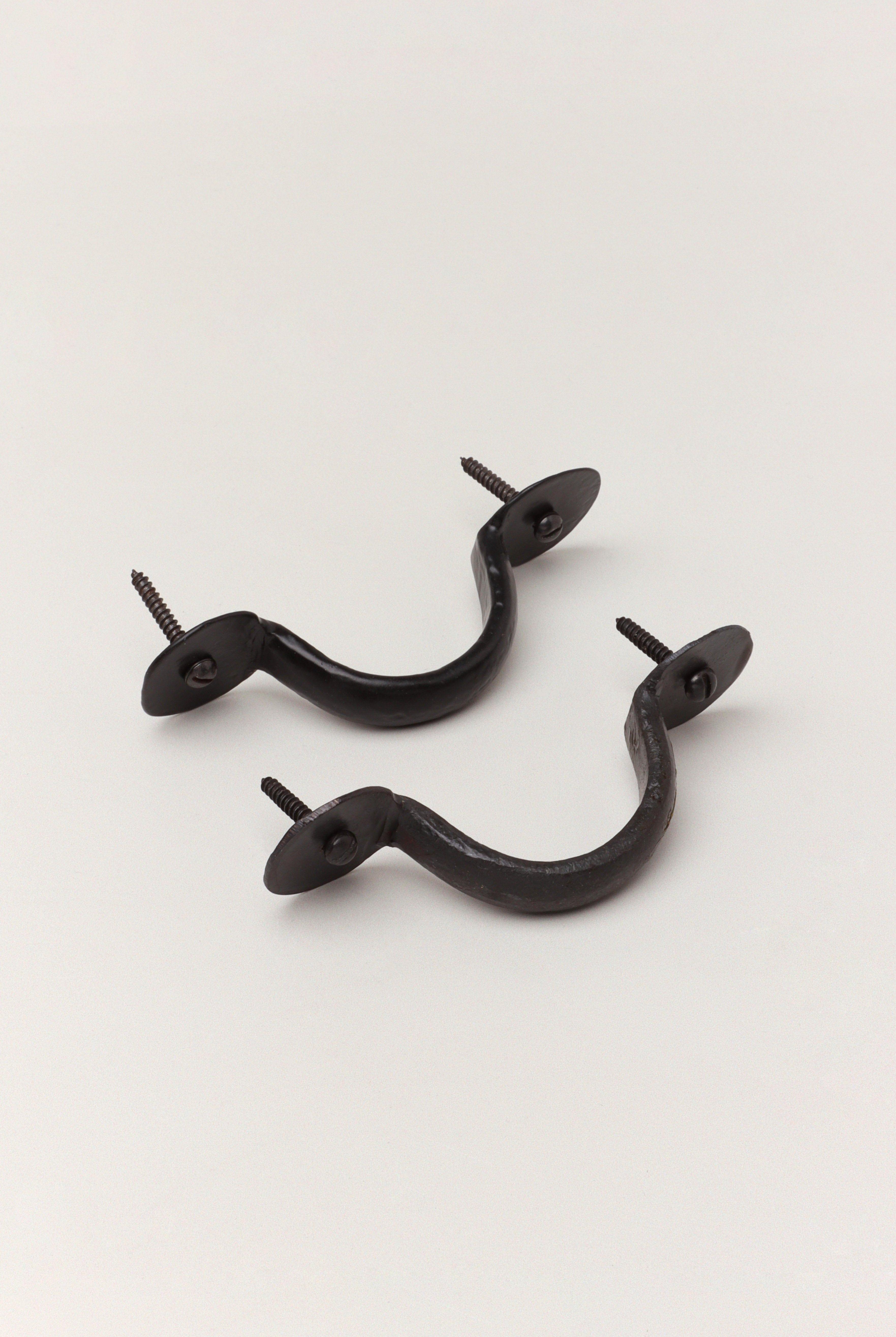 4" Coinbase Hand Forged Pull Handles in Beeswax and Black Finish - G Decor