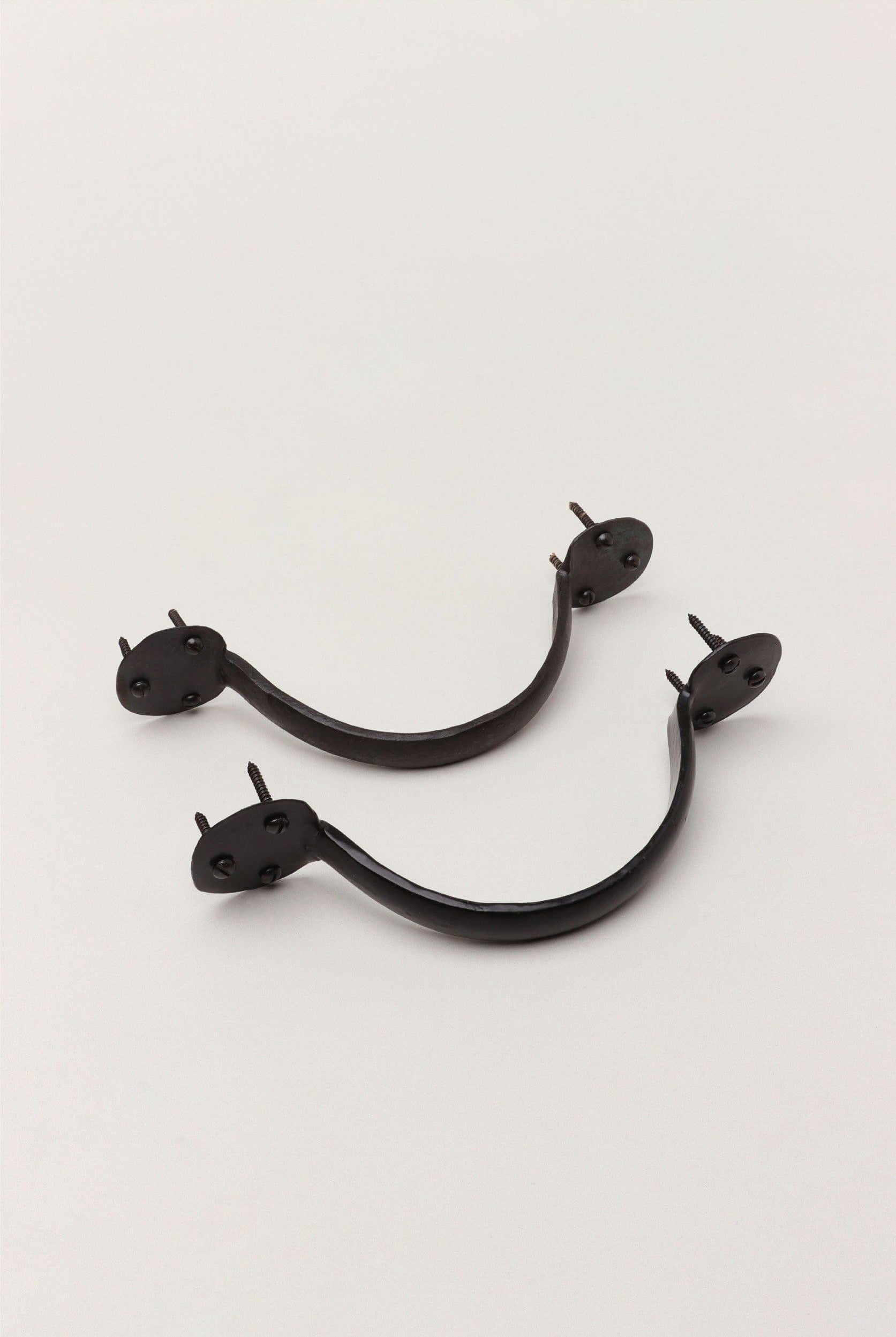 8" Coinbase Hand Forged Pull Handles in Beeswax and Black Finish - G Decor