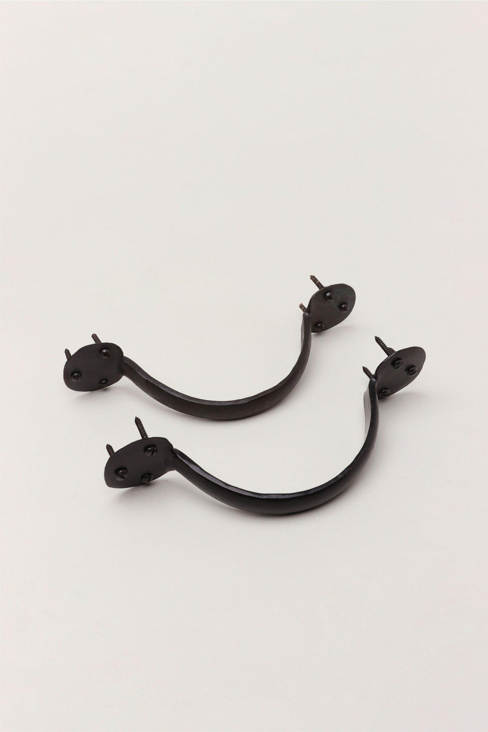 8" Coinbase Hand Forged Pull Handles in Beeswax and Black Finish - G Decor