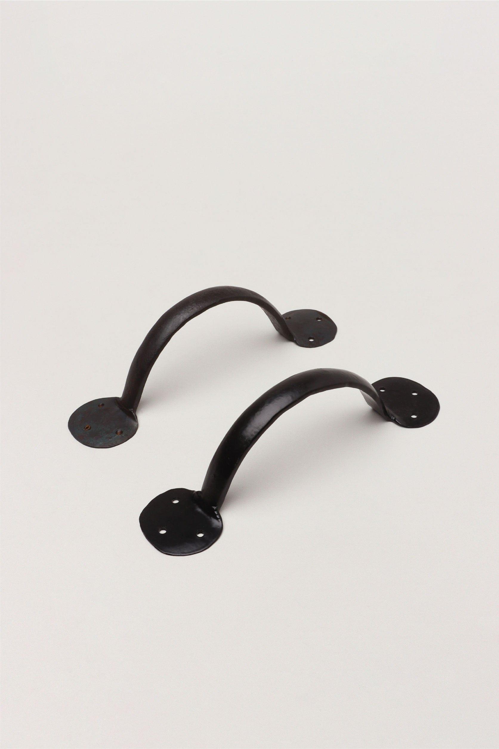 8" Coinbase Hand Forged Pull Handles in Beeswax and Black Finish - G Decor