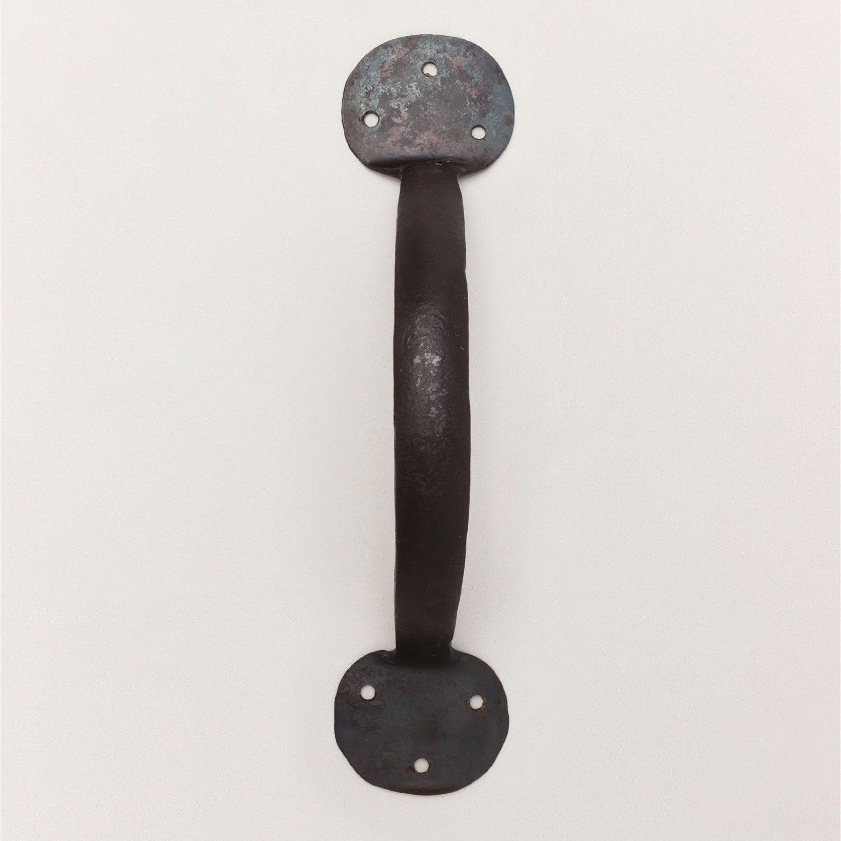 8" Coinbase Hand Forged Pull Handles in Beeswax and Black Finish - G Decor