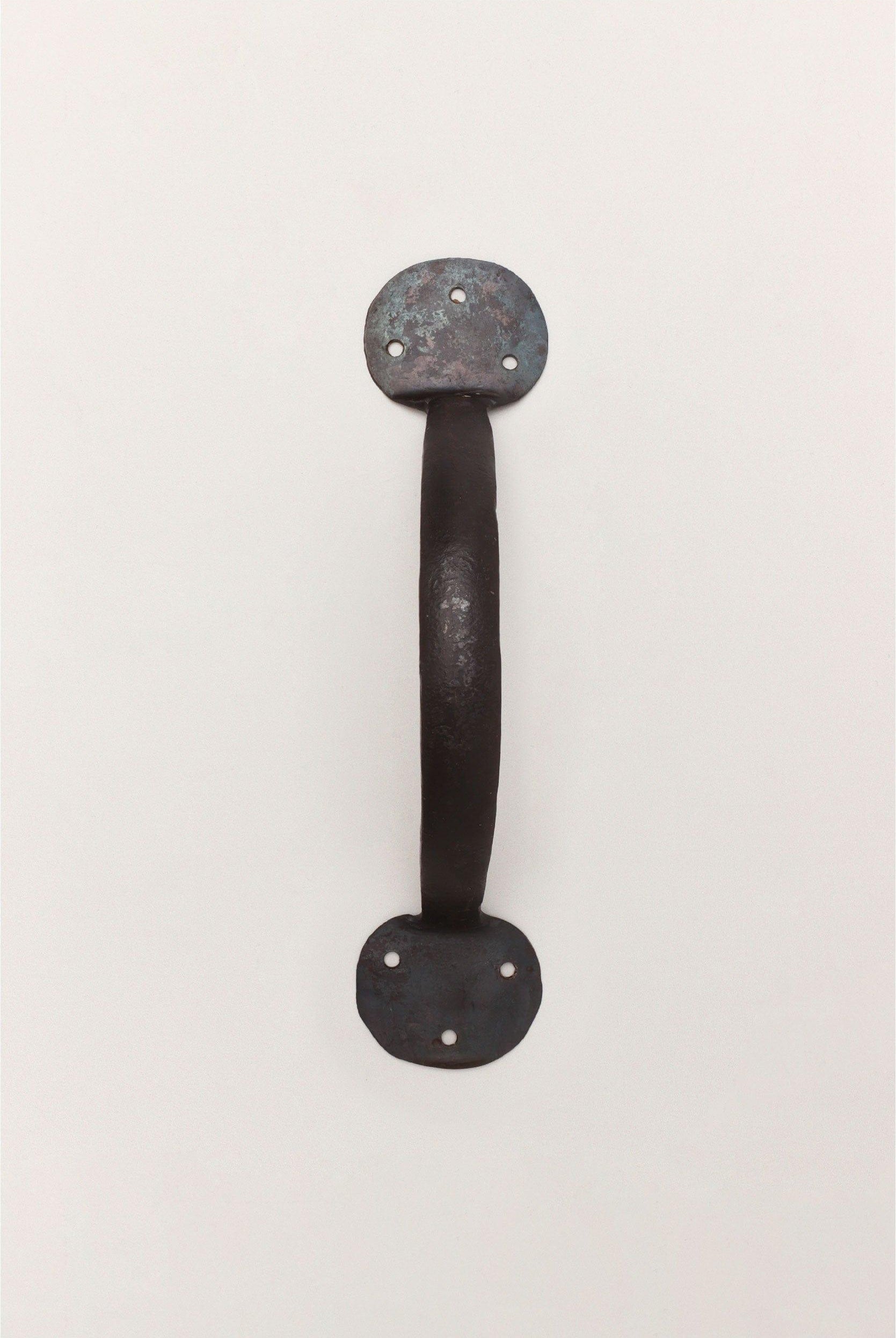 8" Coinbase Hand Forged Pull Handles in Beeswax and Black Finish - G Decor