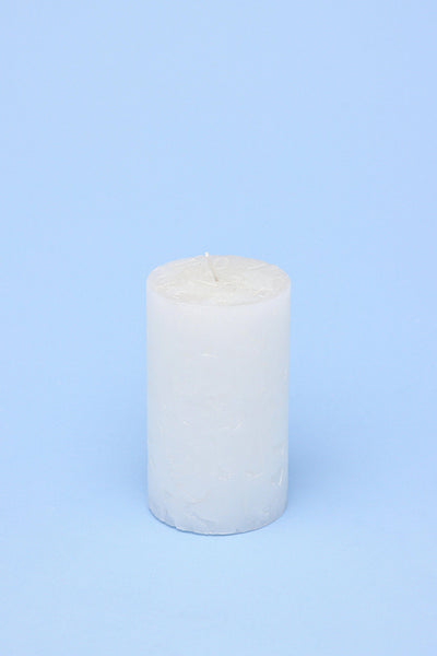 G Decor Candles & Candle Holders Medium Pillar Adeline White Pearl Textured Pillar Candles