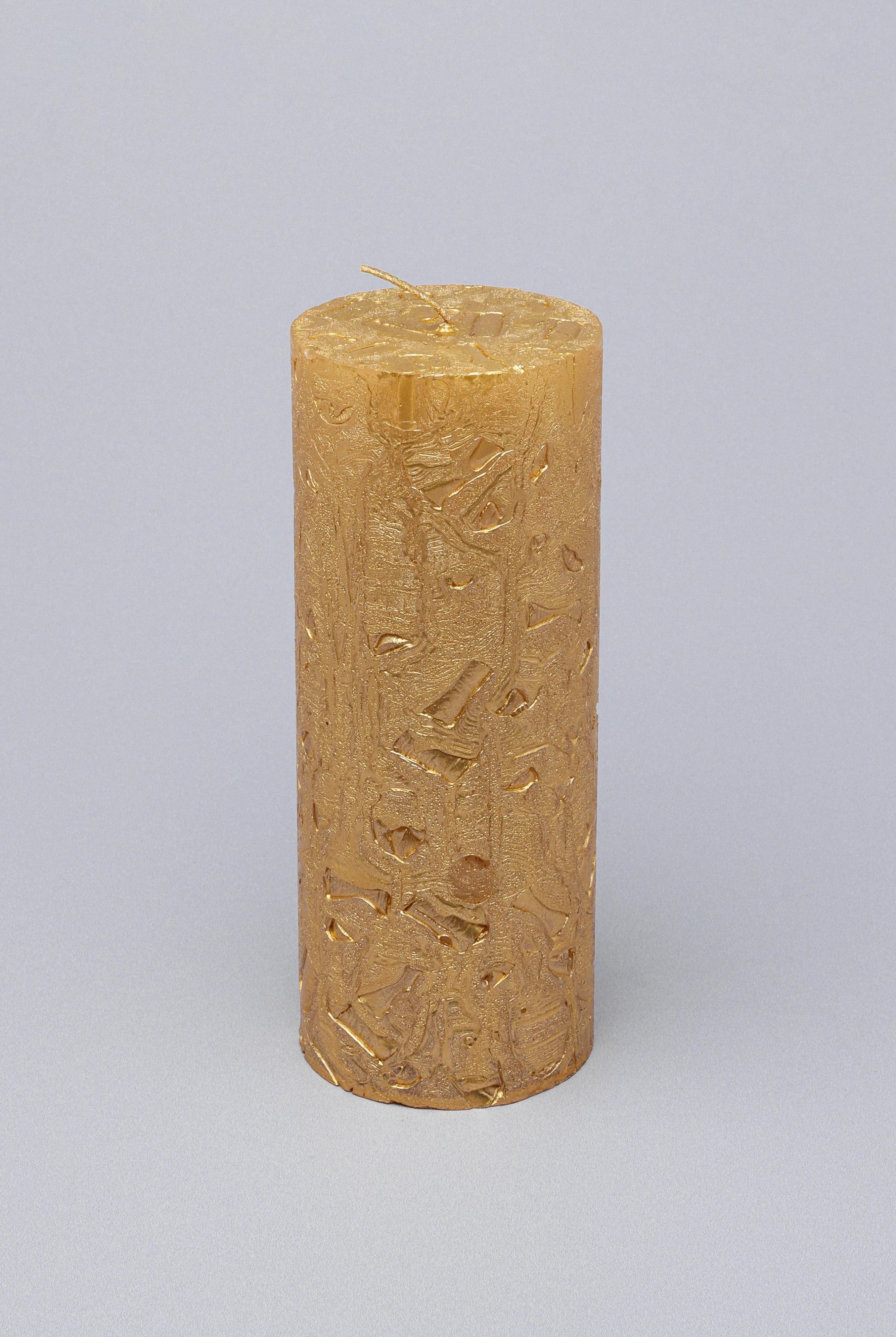 adelle-aurelia-gold-signature-waxwork-pillar-candle-in-warm-gold-g-decor-88511 - G Decor