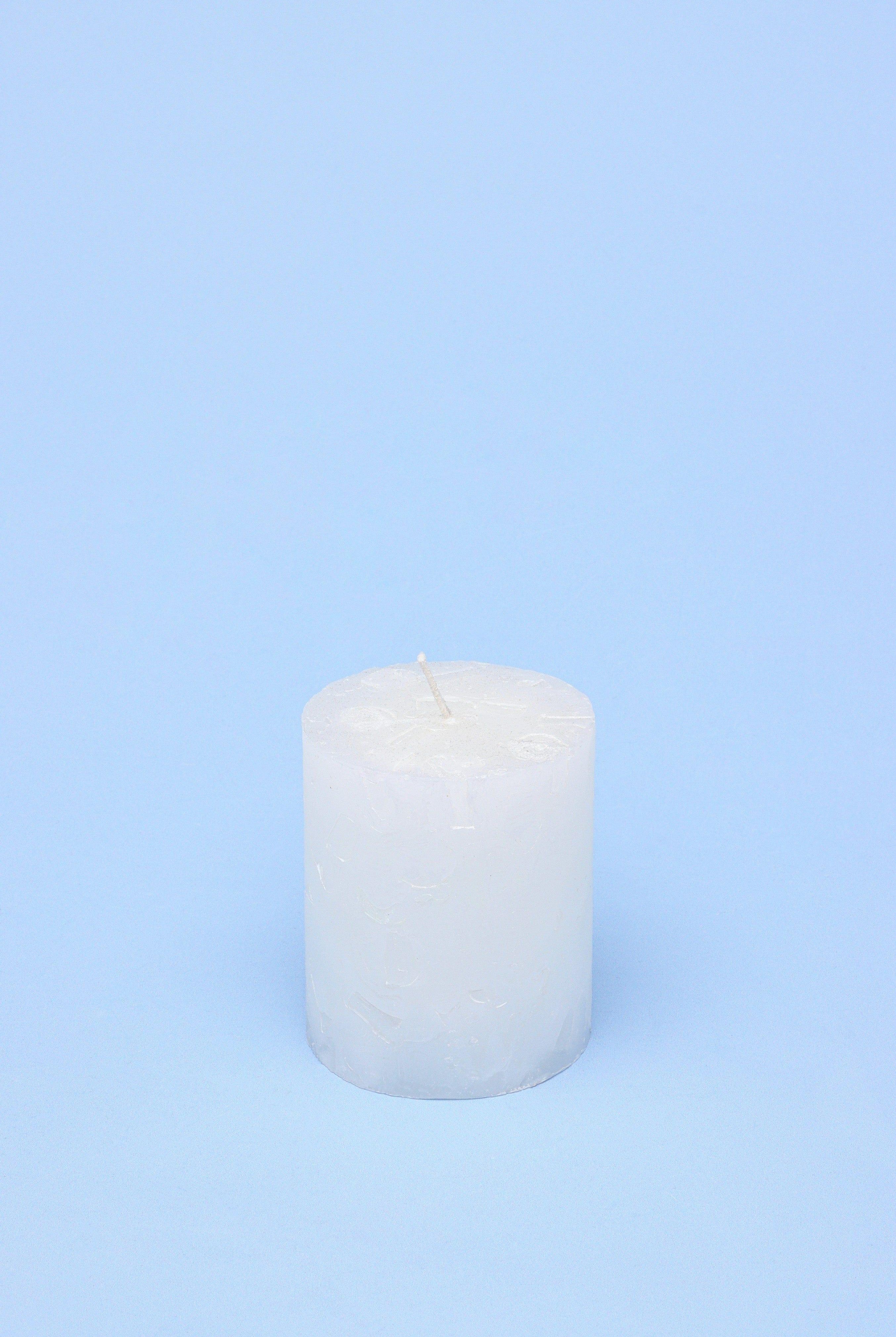 Adelle Pure White Signature Waxwork Pillar Candle in Soft Matte Finish - G Decor