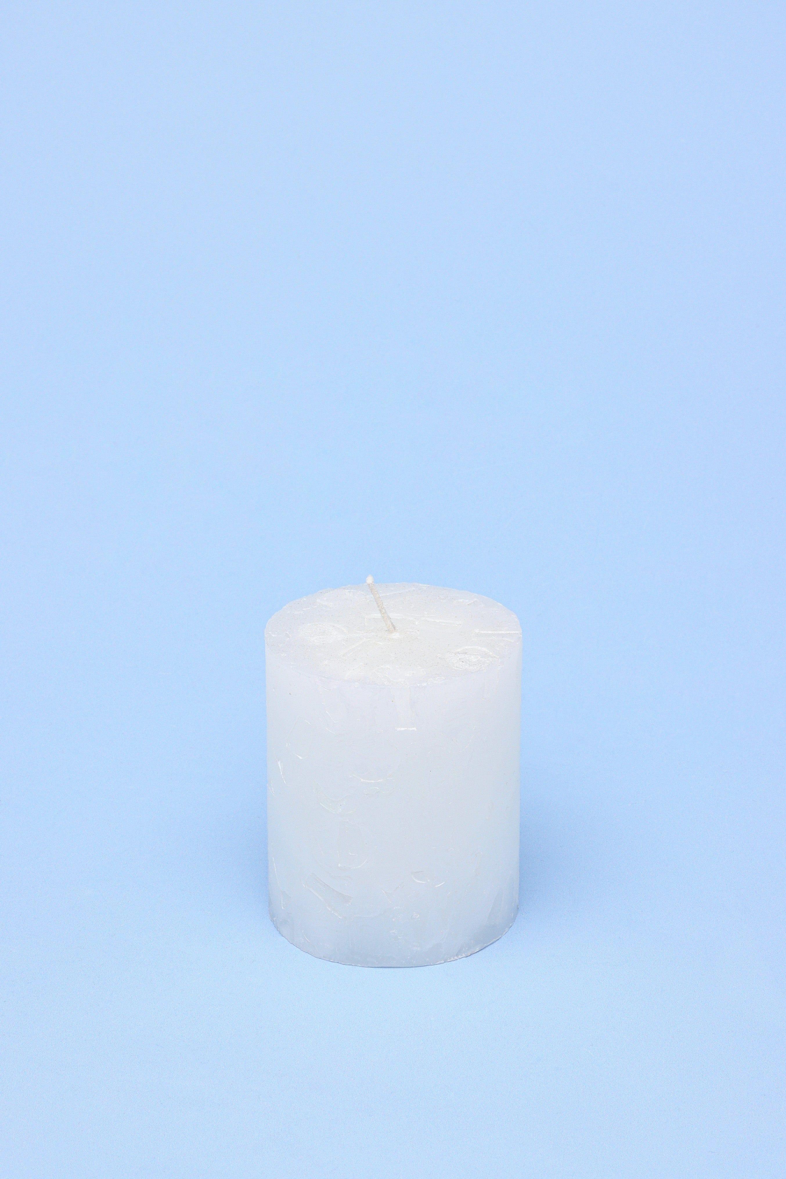 Adelle Pure White Signature Waxwork Pillar Candle in Soft Matte Finish - G Decor
