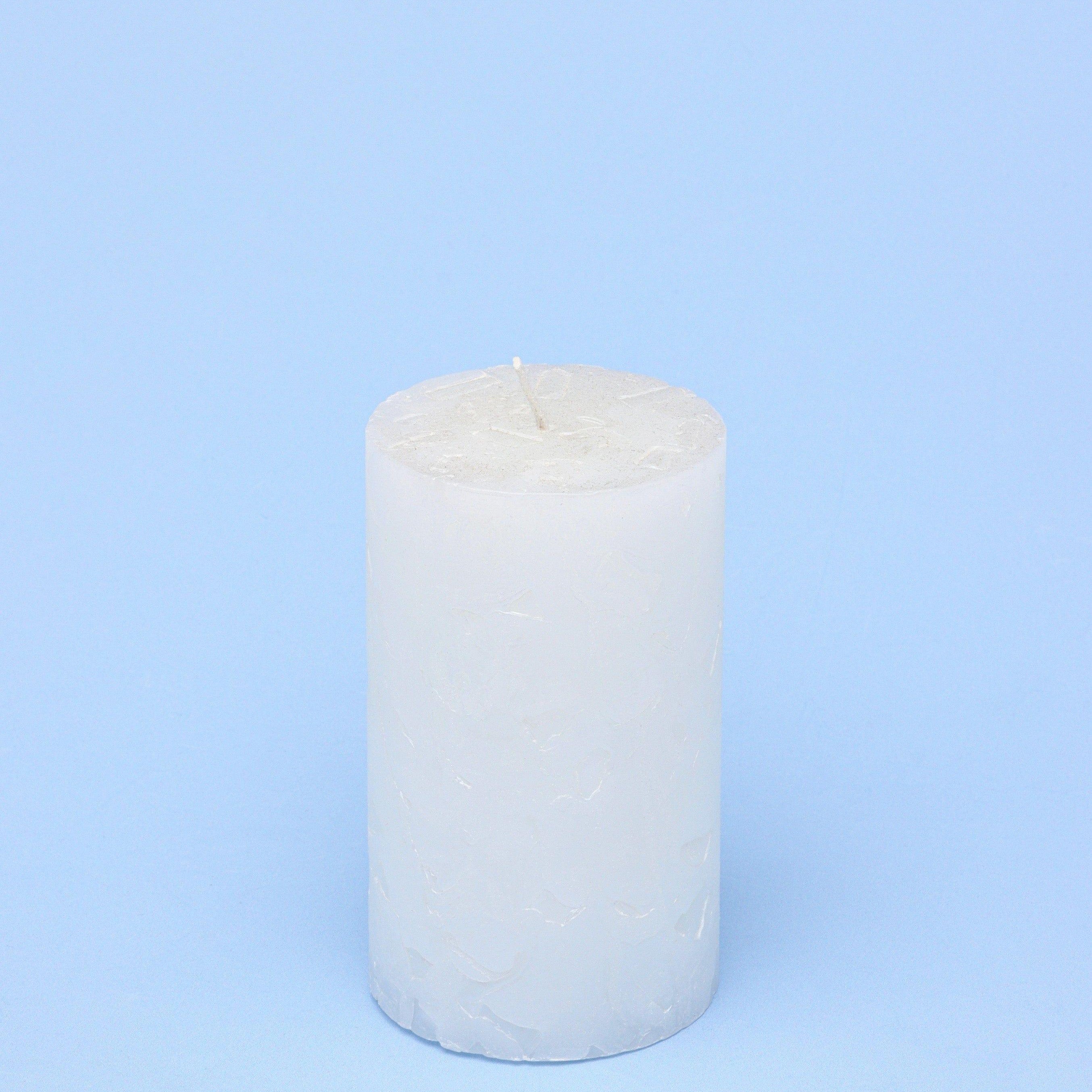 Adelle Pure White Signature Waxwork Pillar Candle in Soft Matte Finish - G Decor