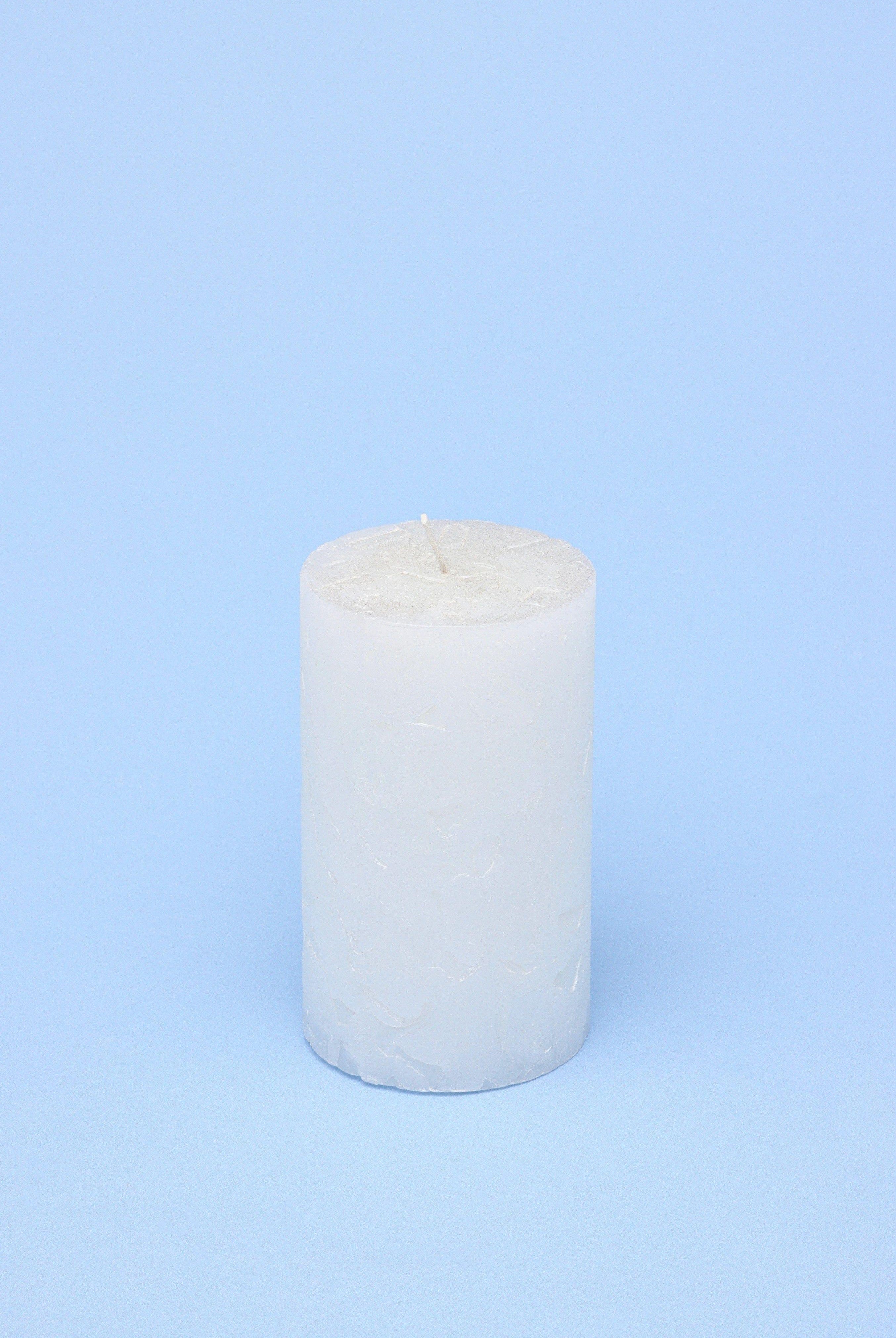 Adelle Pure White Signature Waxwork Pillar Candle in Soft Matte Finish - G Decor