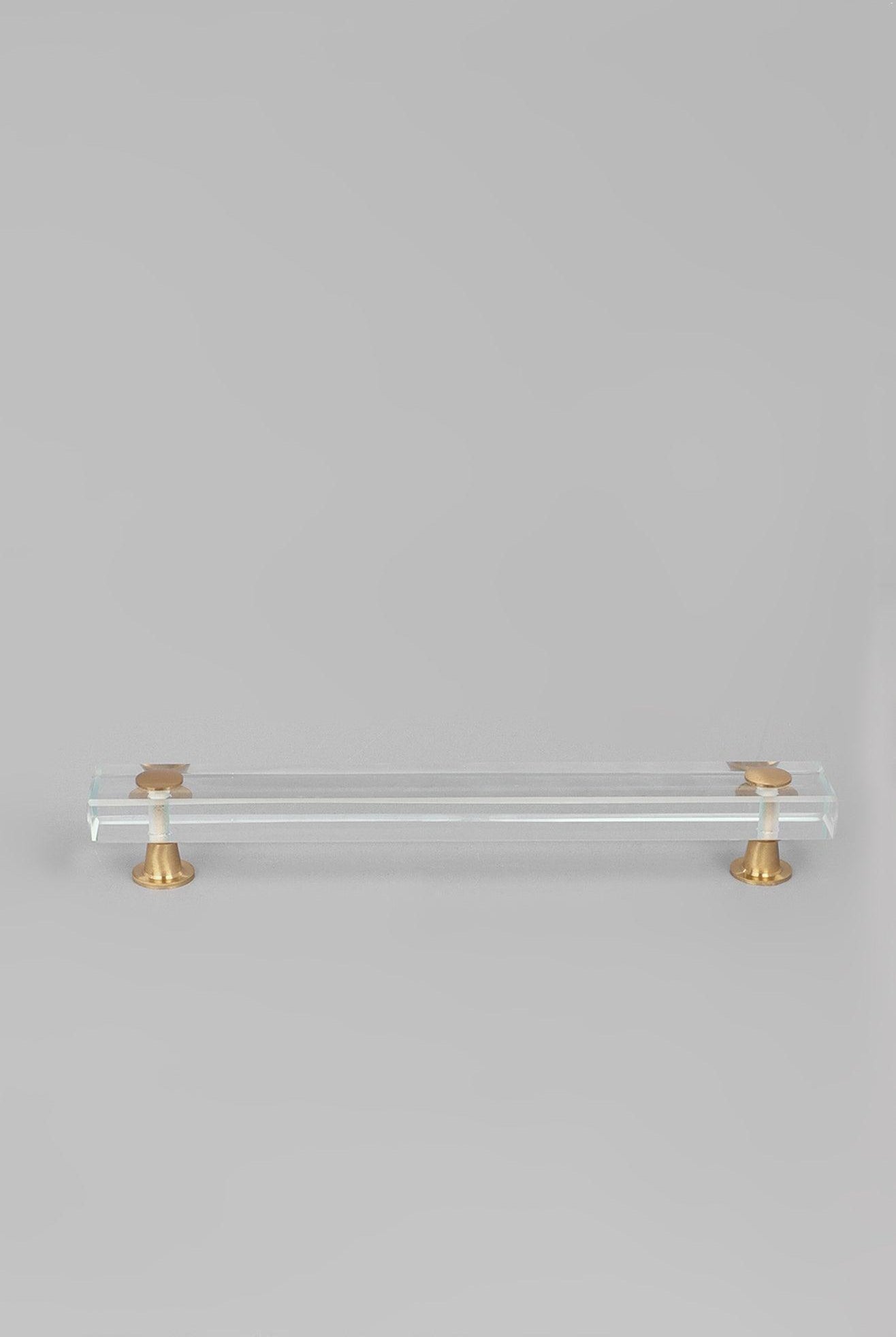 Alchemy Brass Clear Glass Cupboard Door Handle - G Decor