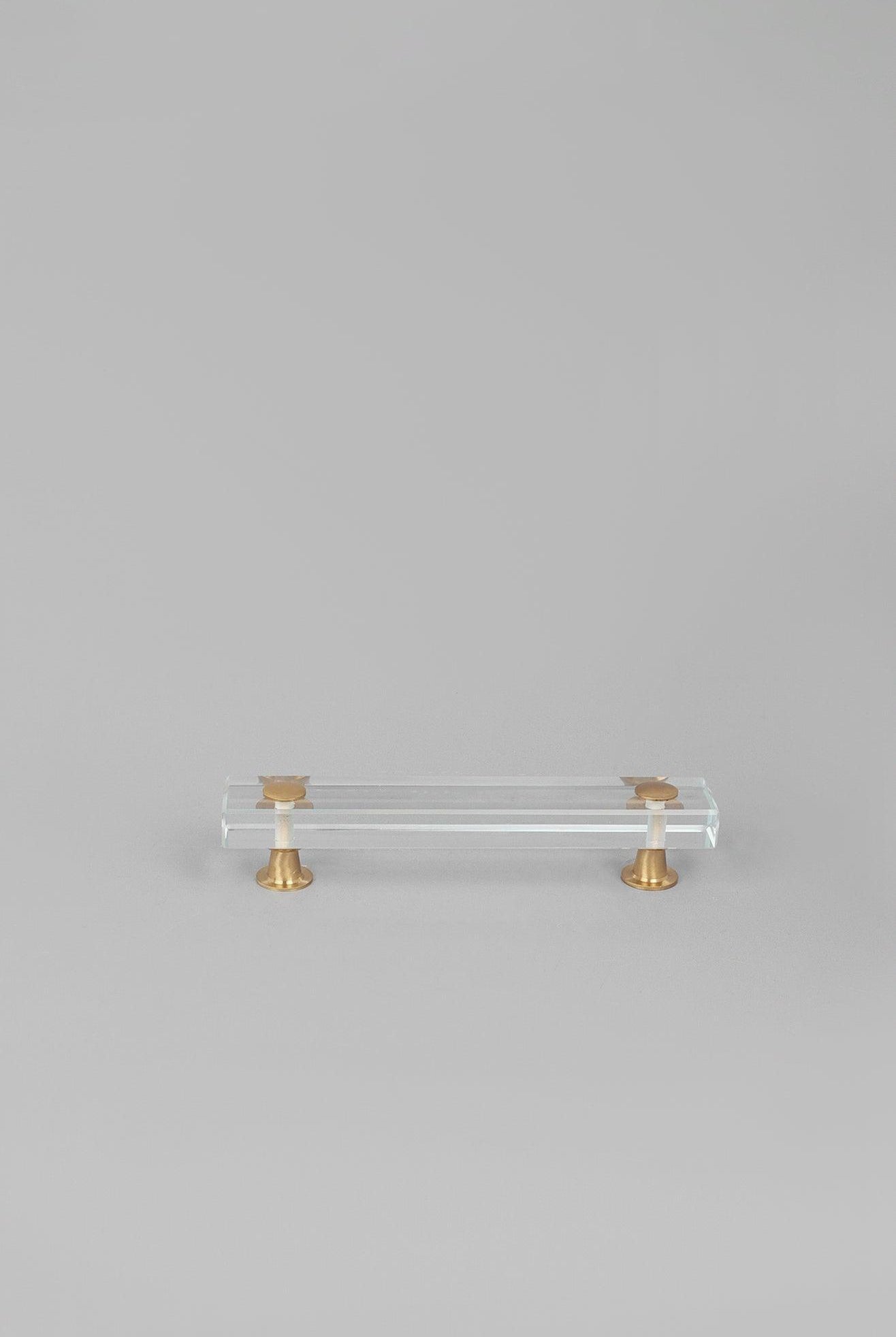 Alchemy Brass Clear Glass Cupboard Door Handle - G Decor