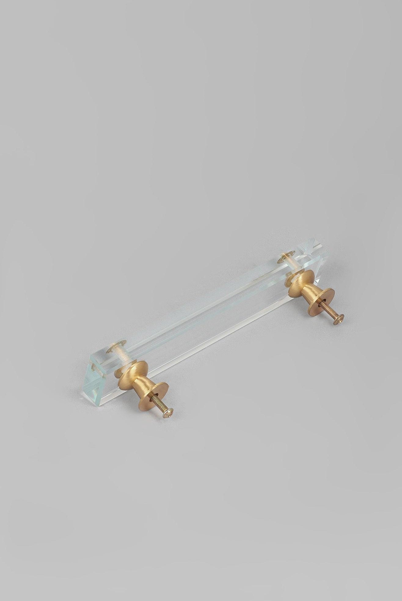 Alchemy Brass Clear Glass Cupboard Door Handle - G Decor