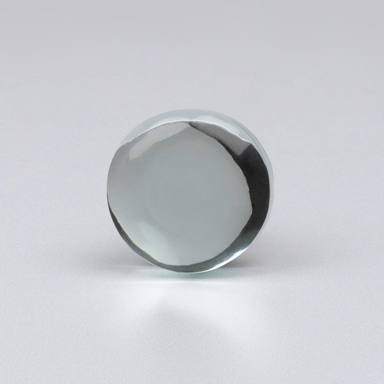 Alma Crystal-Clear Mirrored Glass Drawer and Cabinet Knobs - G Decor