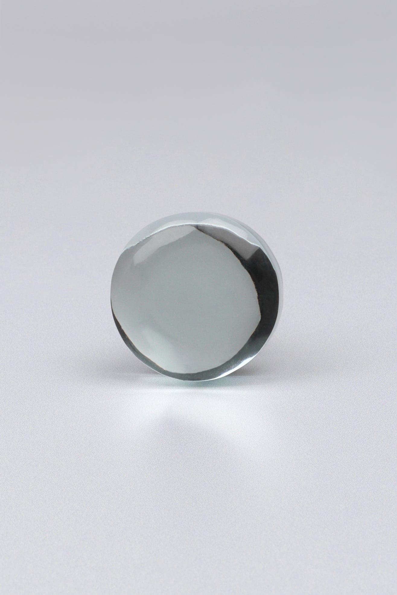 Alma Crystal-Clear Mirrored Glass Drawer and Cabinet Knobs - G Decor