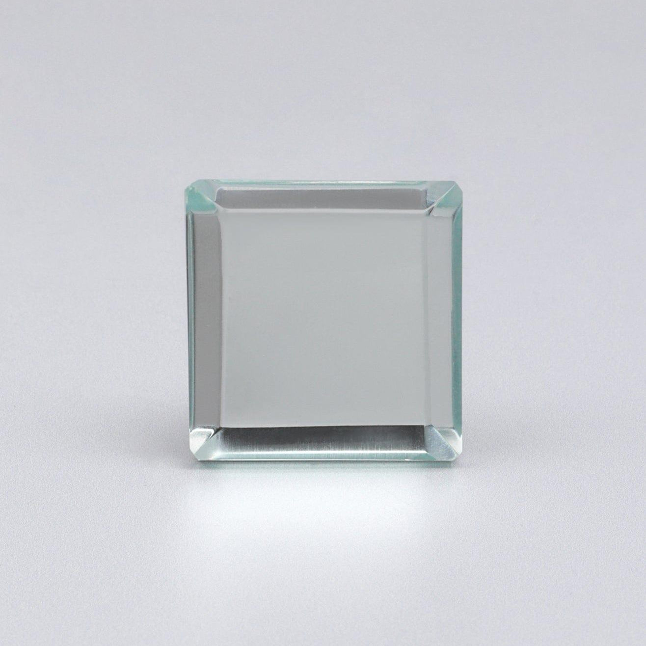 Alma Crystal-Clear Mirrored Glass Drawer and Cabinet Knobs - G Decor