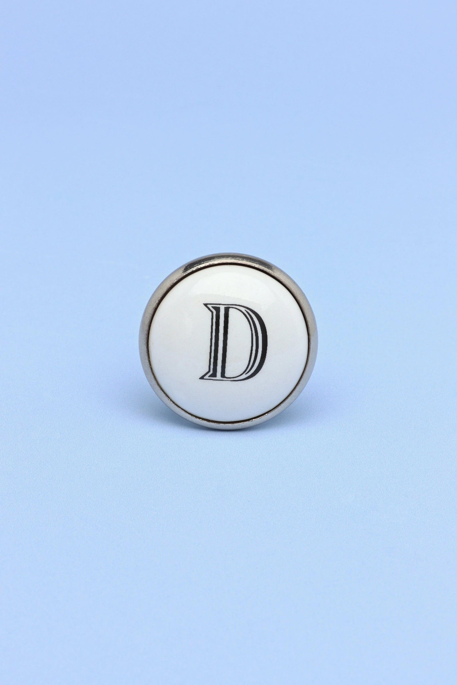 Personalised Alphabet Monogram White Ceramic Cabinet Knob — view 5, G Decor