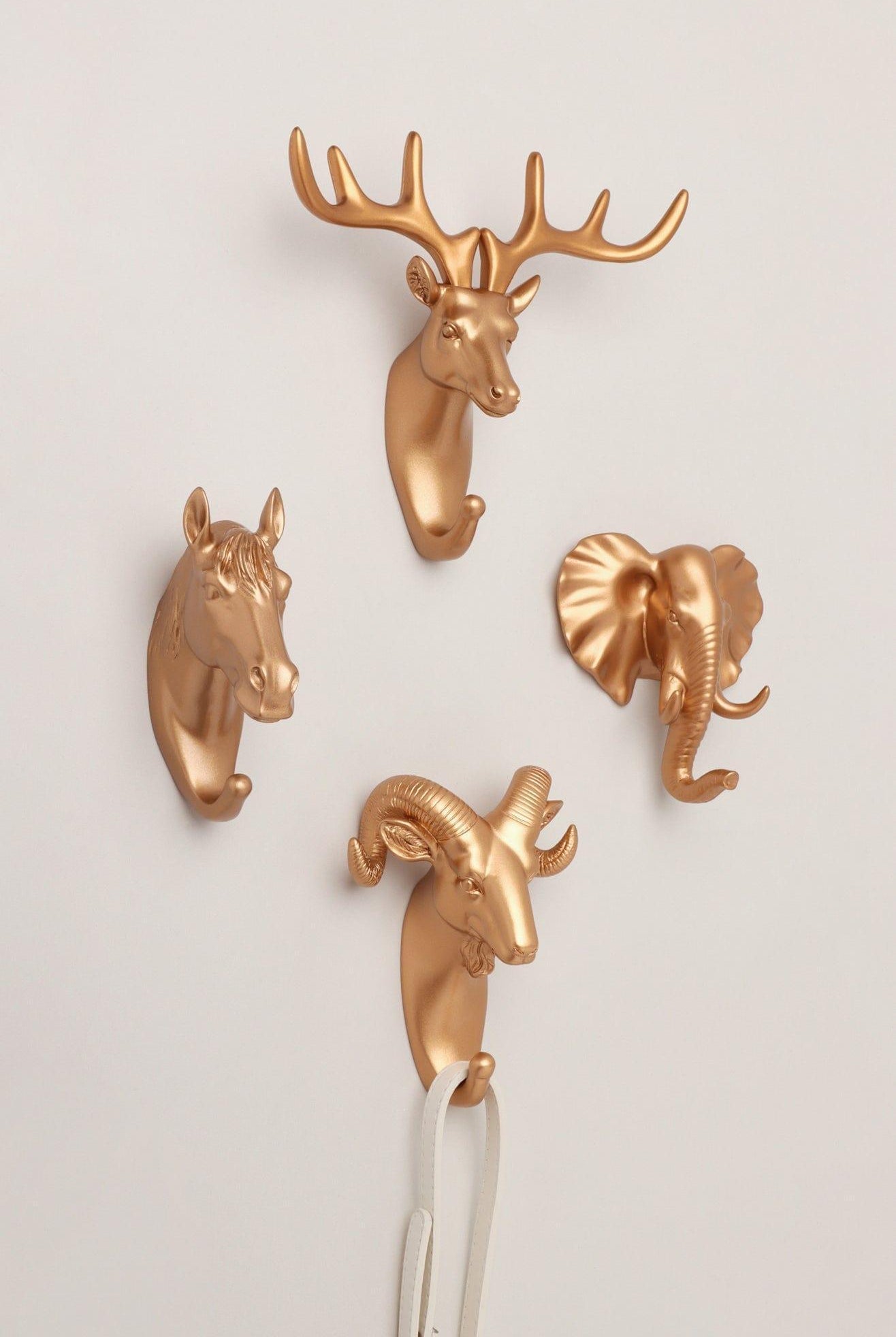 Animal Bronze Gold Wall Hooks Wildlife Coat & Towel Holders for Wall Décor - G Decor