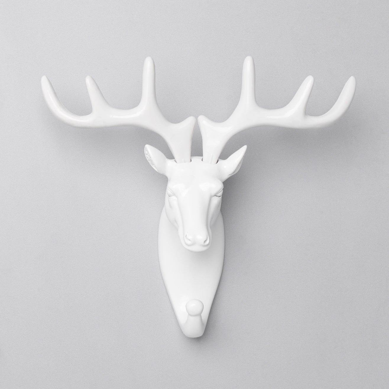 Animal White Wall Hooks Wildlife Coat & Towel Holders for Wall Décor - G Decor