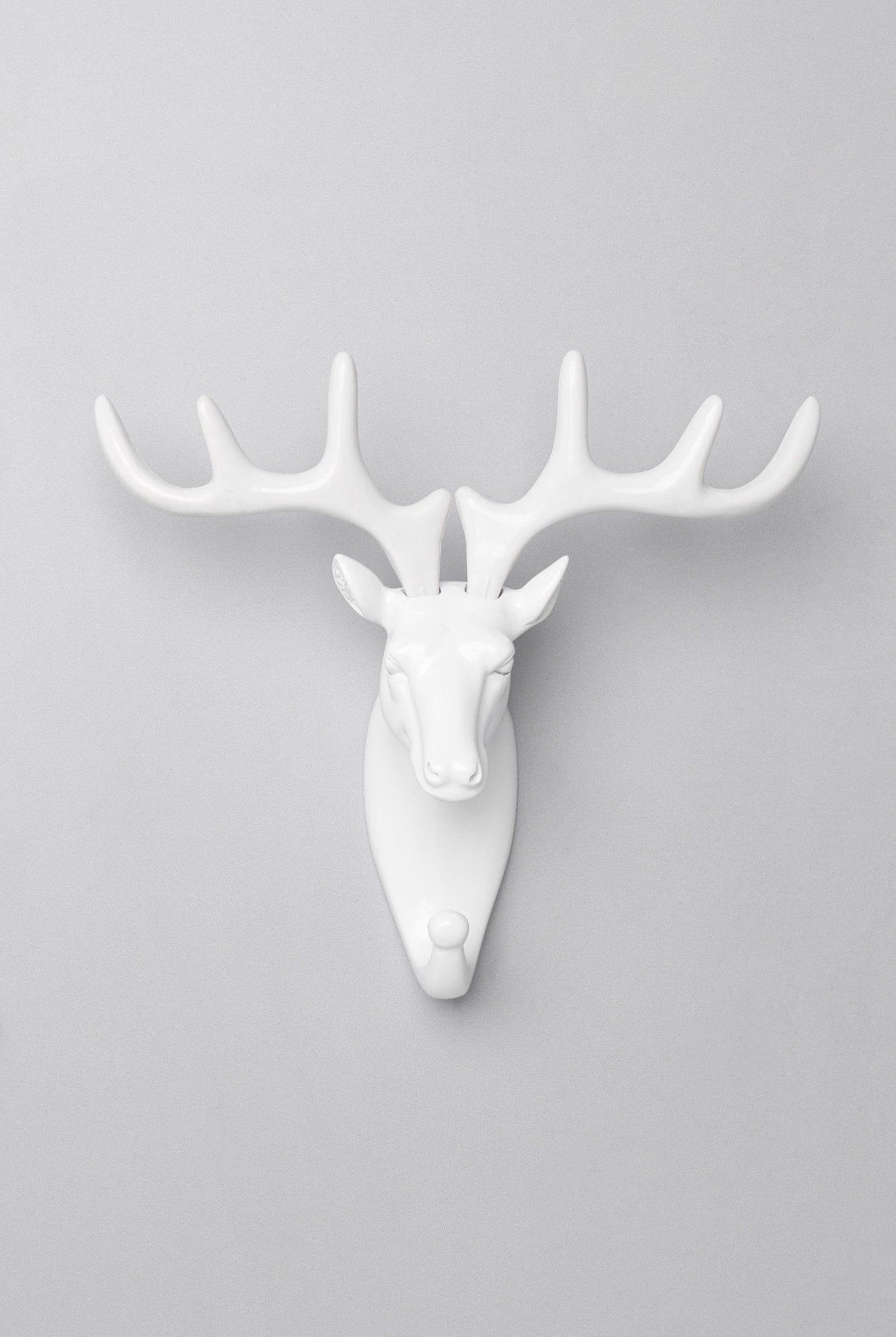 Animal White Wall Hooks Wildlife Coat & Towel Holders for Wall Décor - G Decor