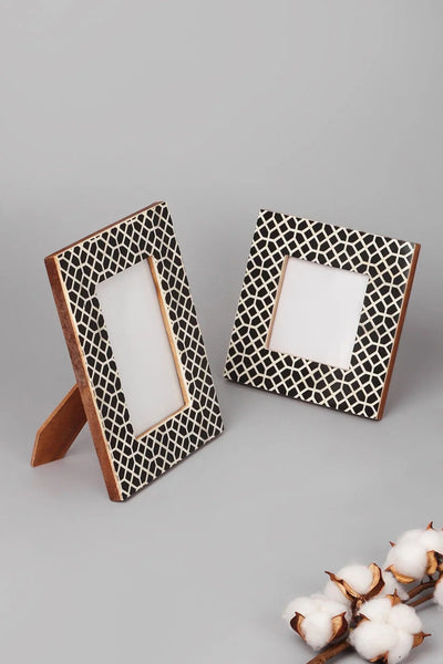 Black Lace Snake Skin Photo Frame