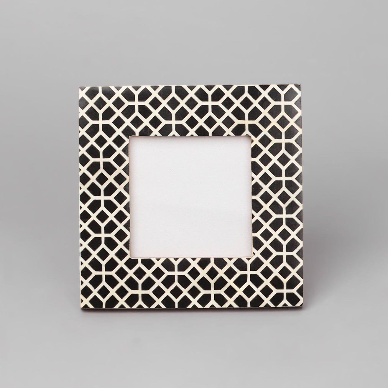 Black Lace Handcrafted Photo Frame Snake Skin Picture Display - G Decor