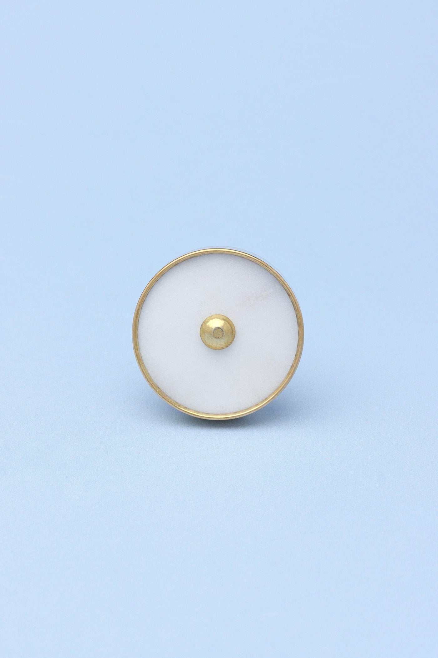 G Decor Door Knobs & Handles Gold / White Marble Brass Round Circular Detailed Pull Knobs By G Decor