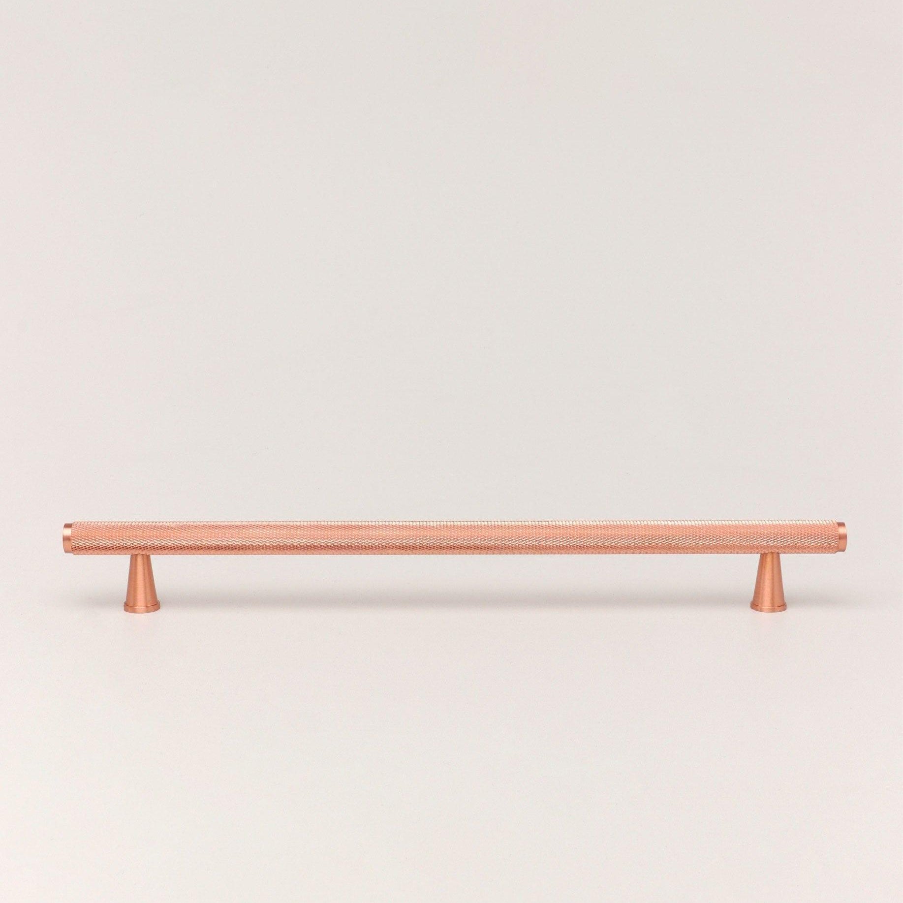 Brass Solid Matt Knurled T Bar Kitchen Rose Gold Cupboard Handles - G Decor