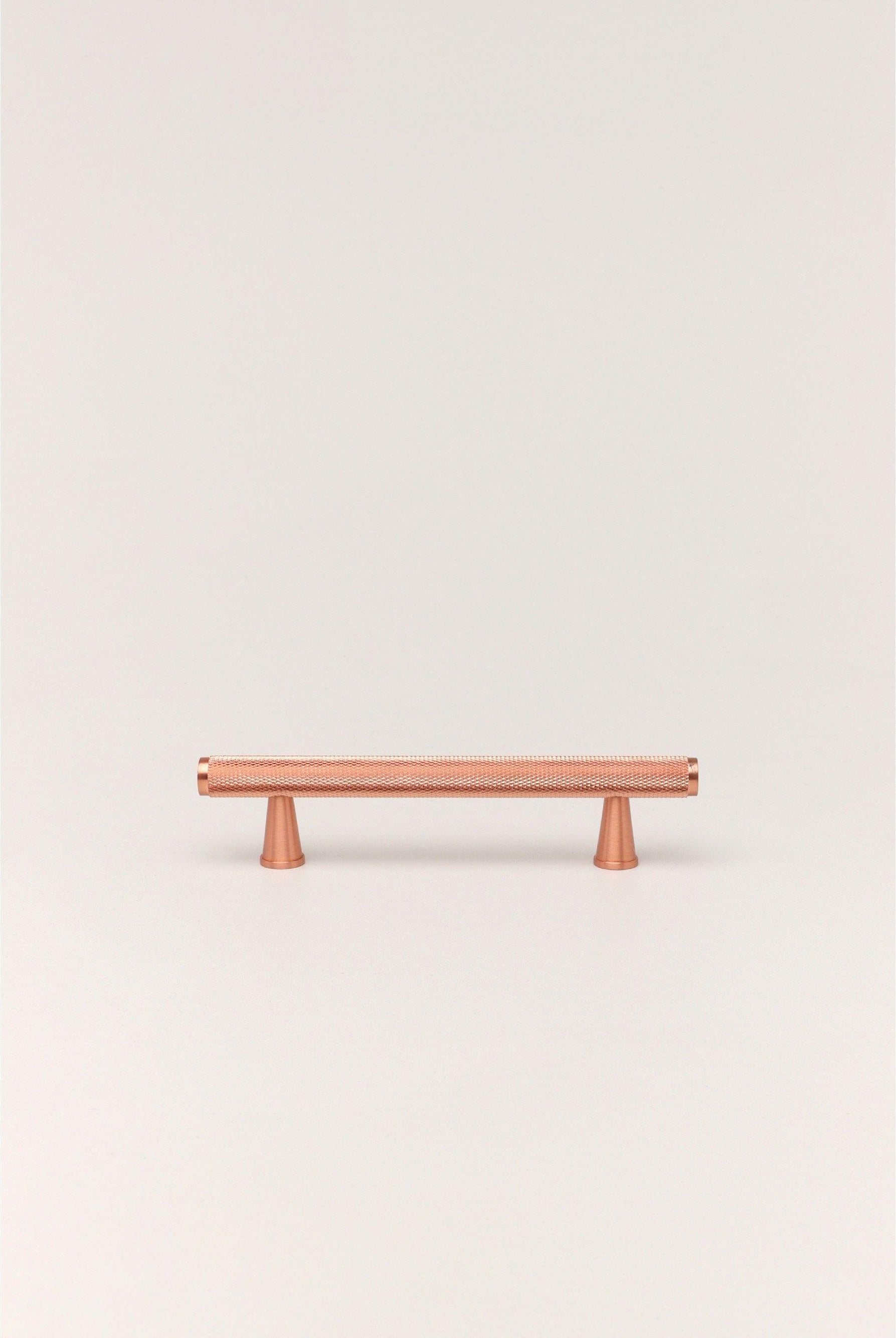 Brass Solid Matt Knurled T Bar Kitchen Rose Gold Cupboard Handles - G Decor