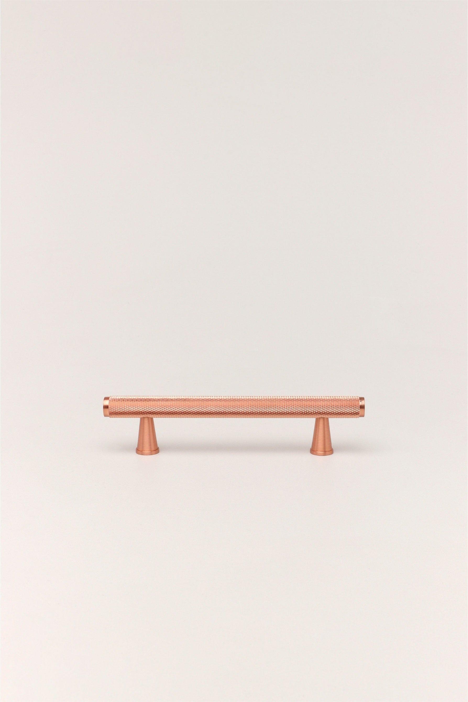 Brass Solid Matt Knurled T Bar Kitchen Rose Gold Cupboard Handles - G Decor