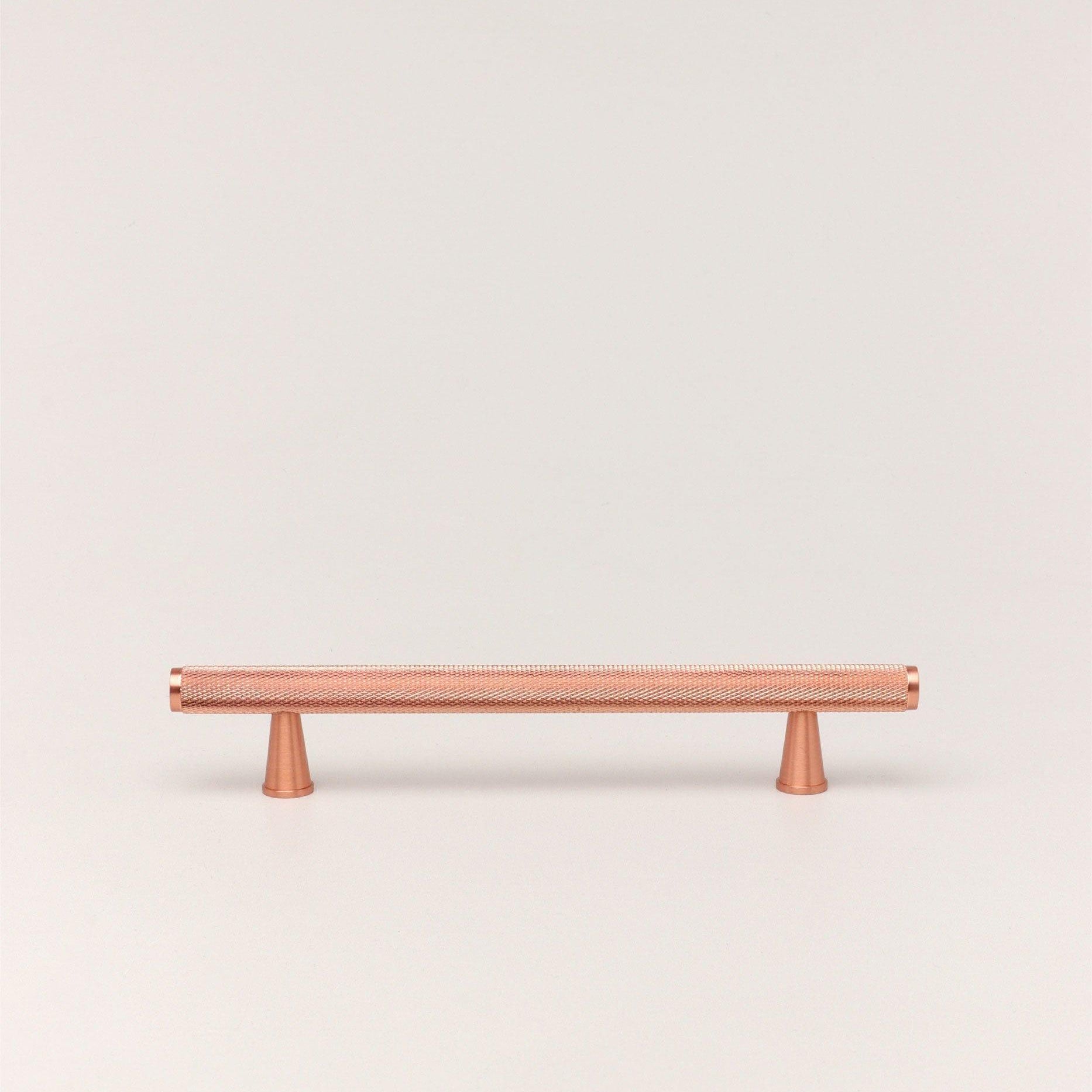 Brass Solid Matt Knurled T Bar Kitchen Rose Gold Cupboard Handles - G Decor