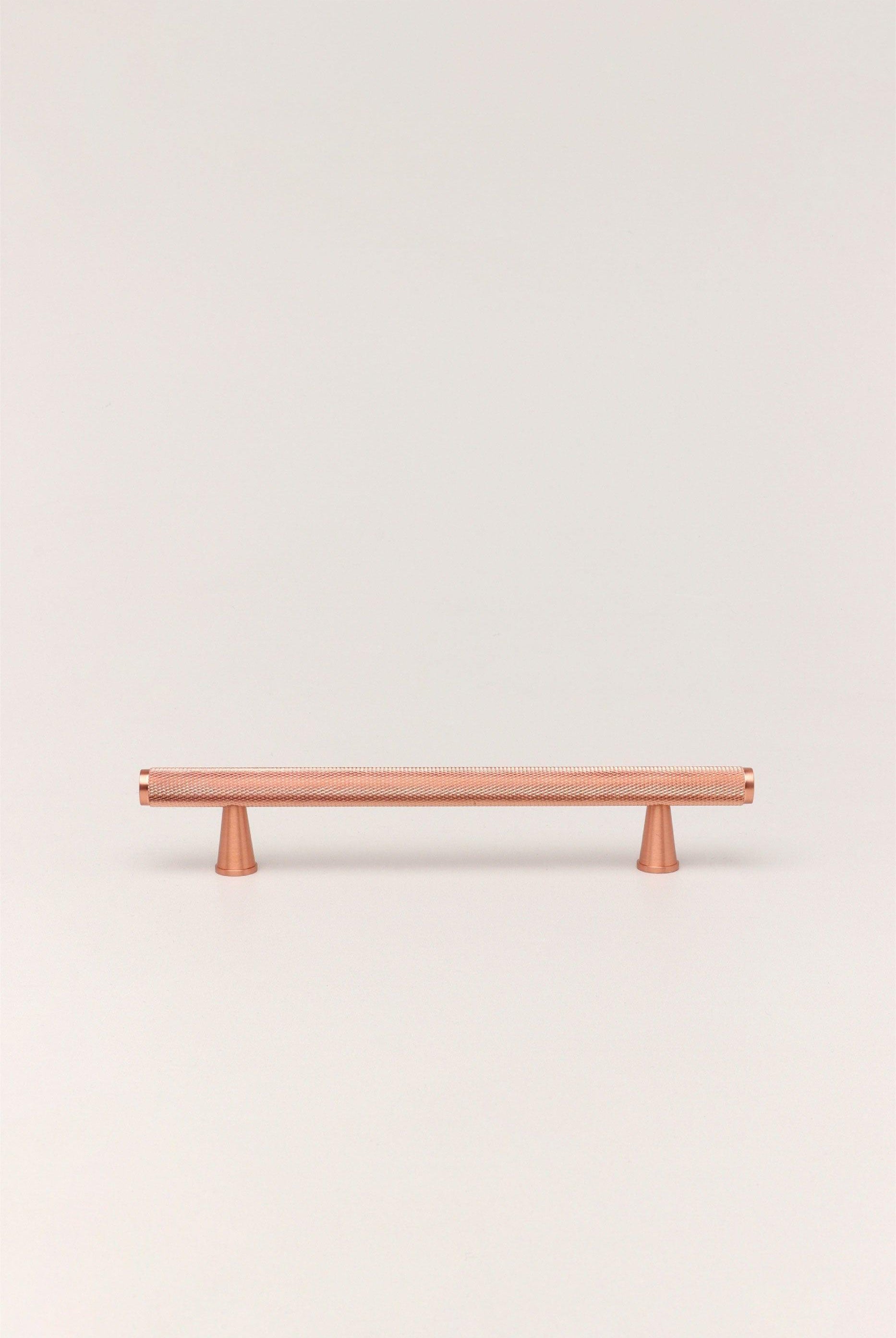 Brass Solid Matt Knurled T Bar Kitchen Rose Gold Cupboard Handles - G Decor