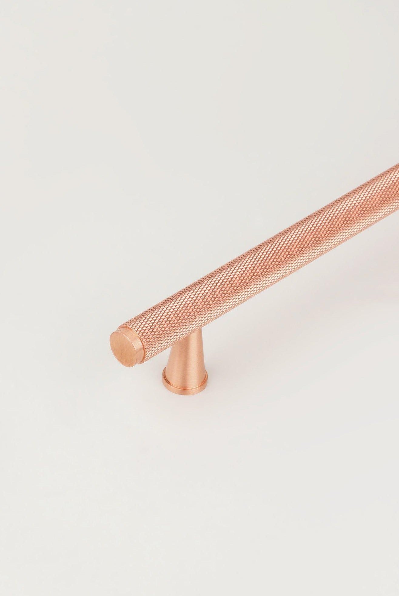 Brass Solid Matt Knurled T Bar Kitchen Rose Gold Cupboard Handles - G Decor