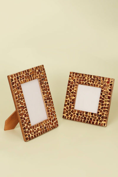 G Decor Picture frames Brown Rock Effect Stylish Photo Frames