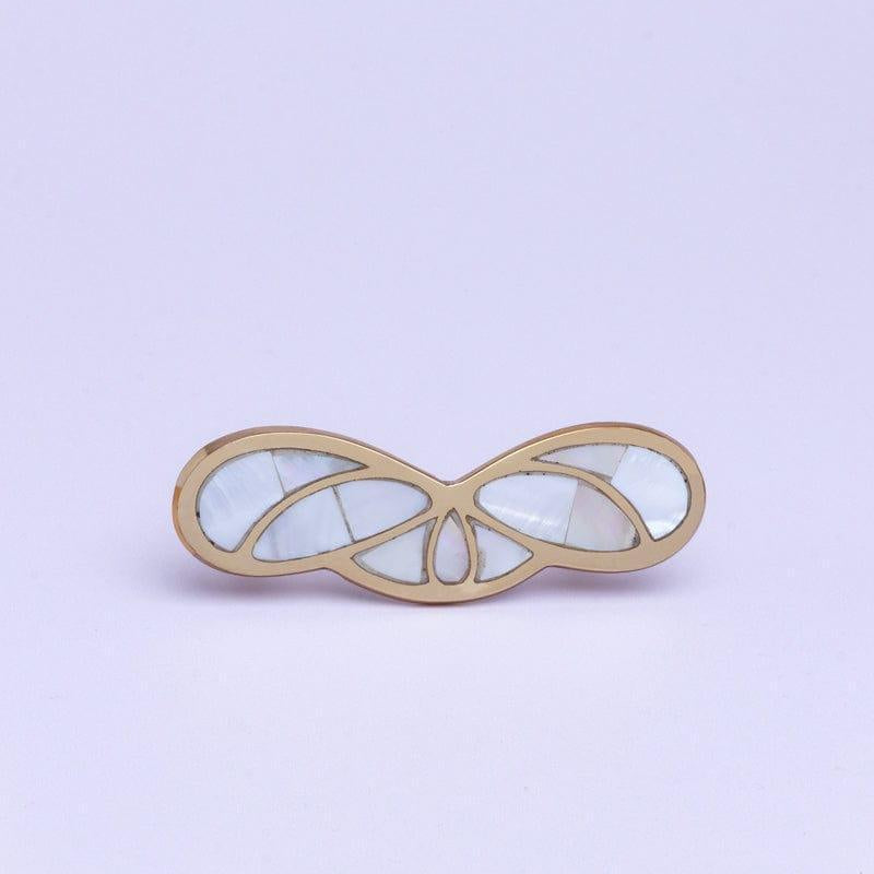 Butterfly Pearl Gold Brass Cupboard Handles - G Decor