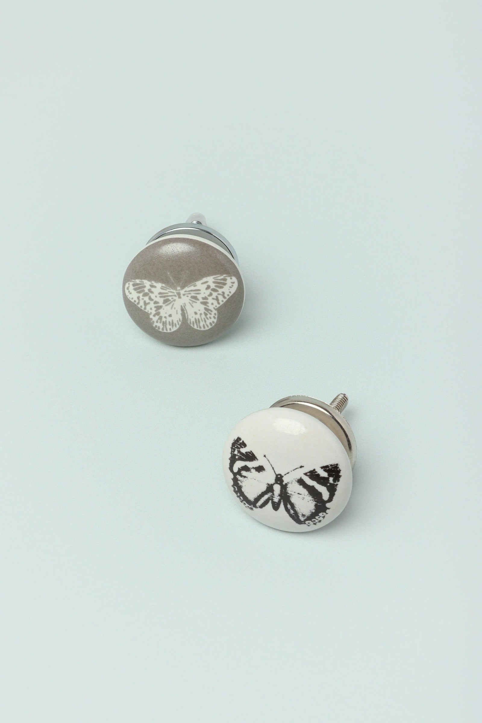 Butterfly Stamp Porcelain Cabinet Knob — G Decor