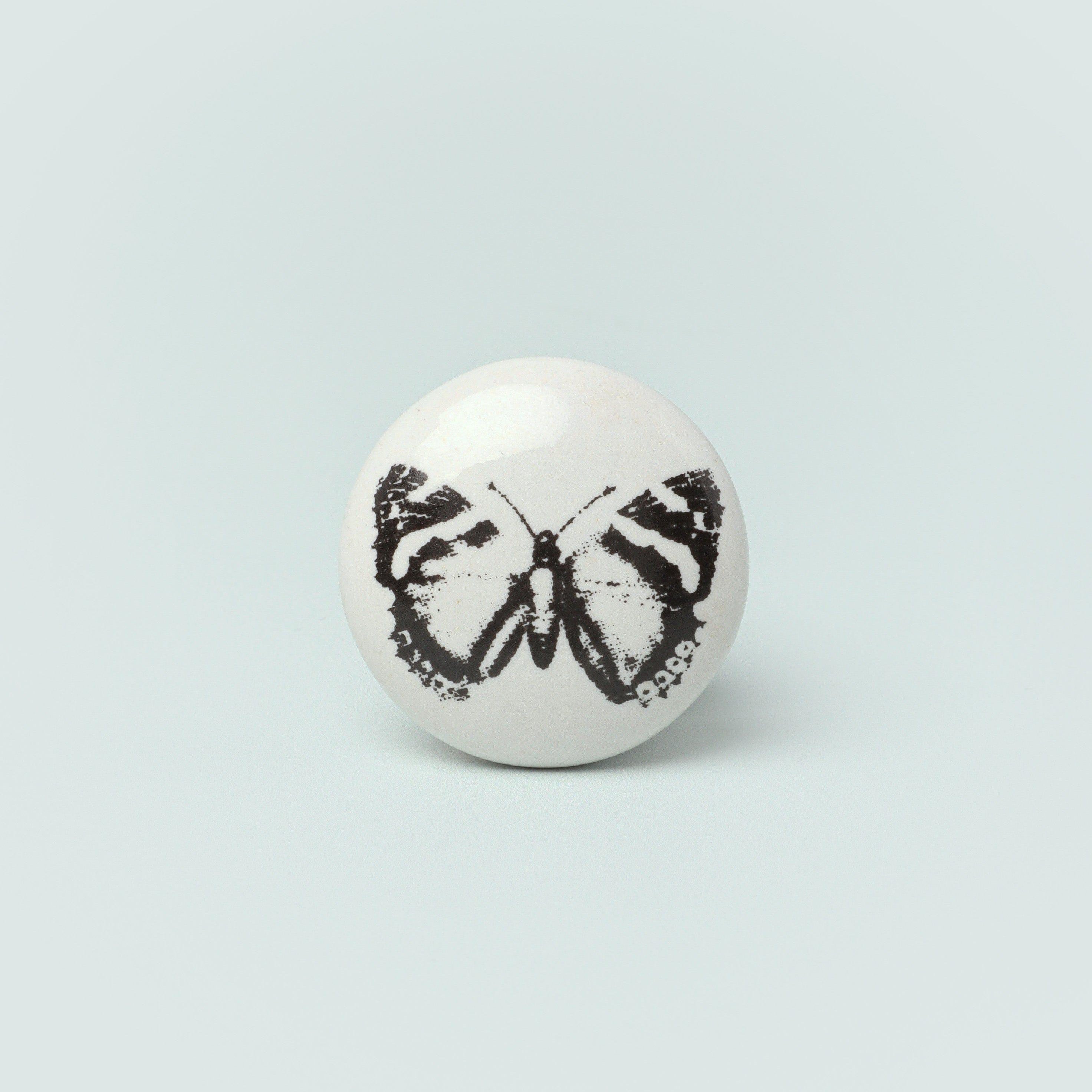 Butterfly Stamp Porcelain Drawer & Door Knob - G Decor