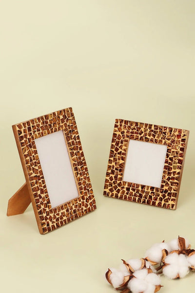 Canyon Glass Mosaic Photo Frame in Rustic Earth