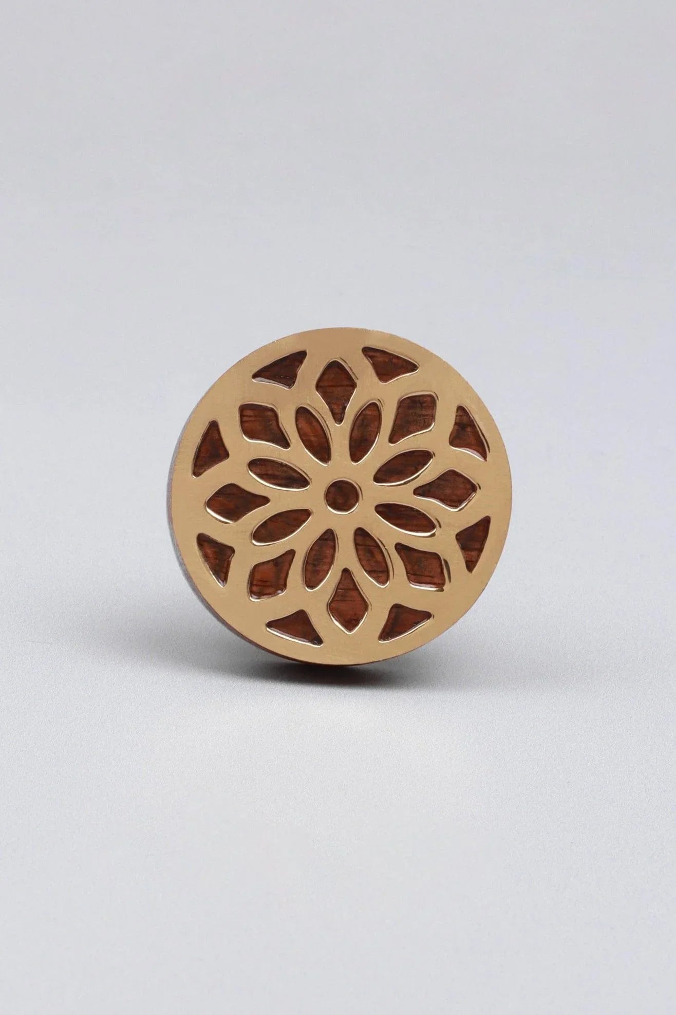 Carved Wooden Charm Cabinet Pull Knob — alternate view, G Decor
