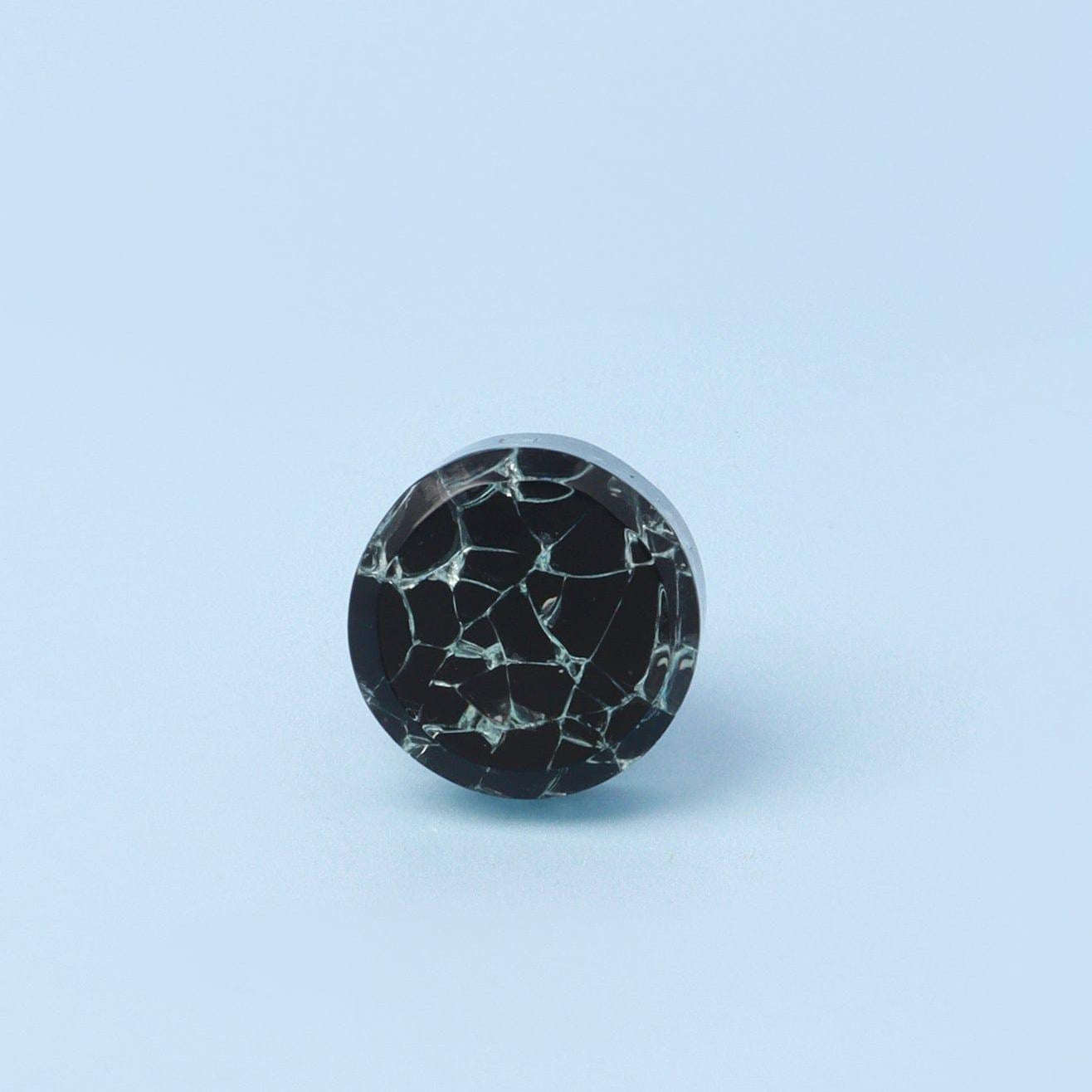 Cascadia Aurora Crystal Crackle Mirror Glass Pull Knob Dark Edition - G Decor