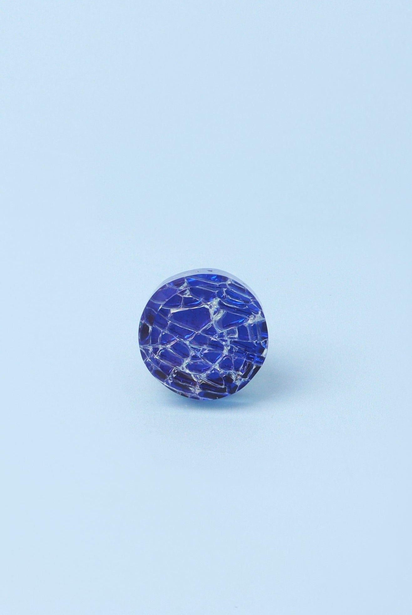 Cascadia Aurora Crystal Crackle Mirror Glass Pull Knob Dark Edition - G Decor