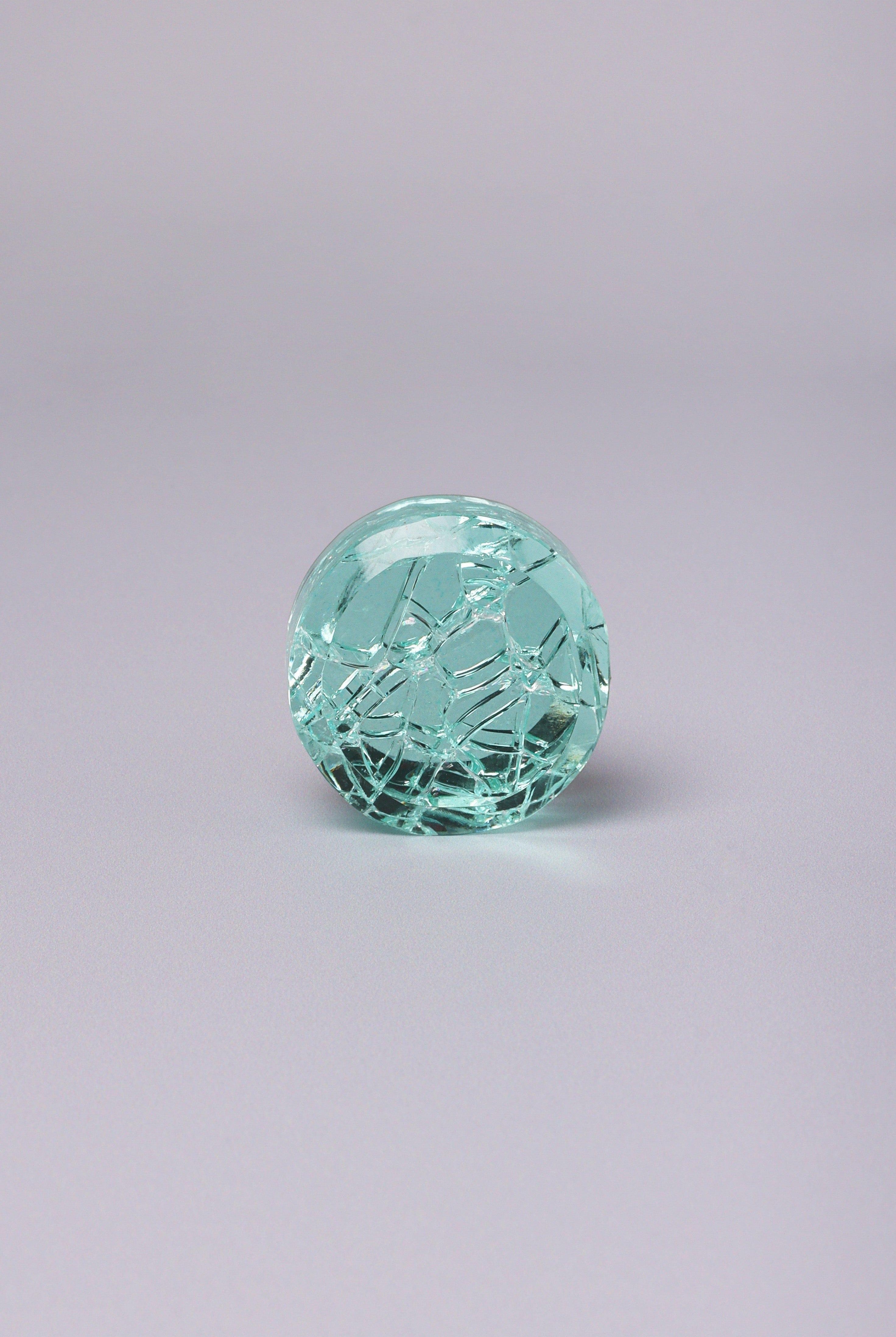 Cascadia Aurora Crystal Crackle Mirror Glass Pull Knob Light Edition - G Decor