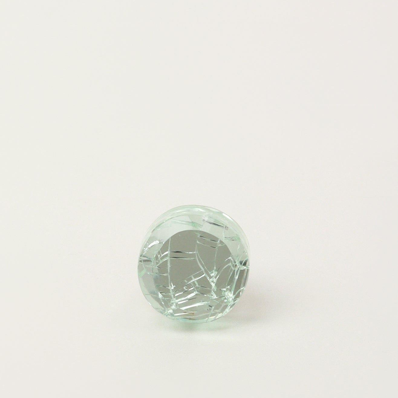 Cascadia Aurora Crystal Crackle Mirror Glass Pull Knob Shades Edition - G Decor