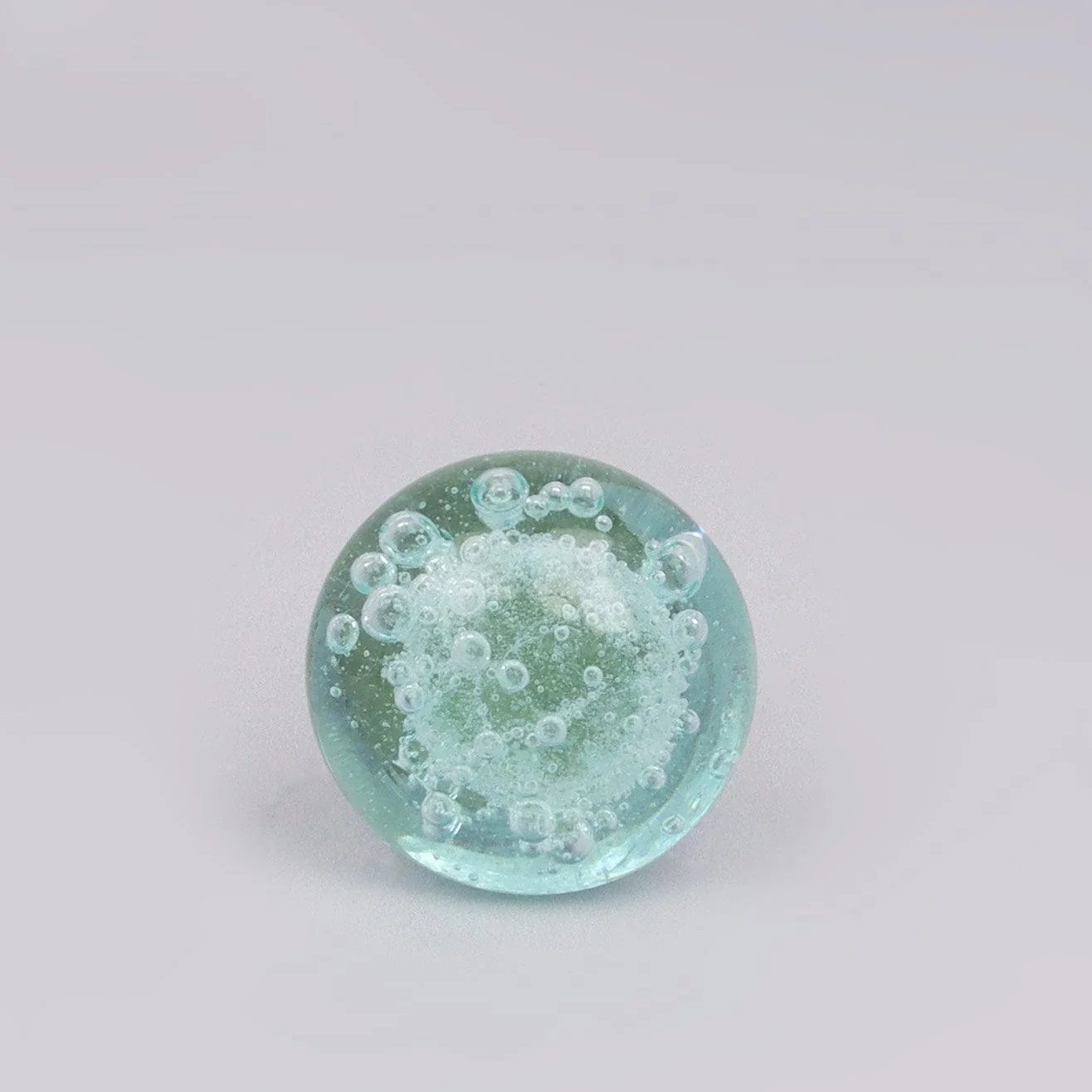 Caspian Bubbles Clear Round Glass Cabinet Pull Knob - G Decor