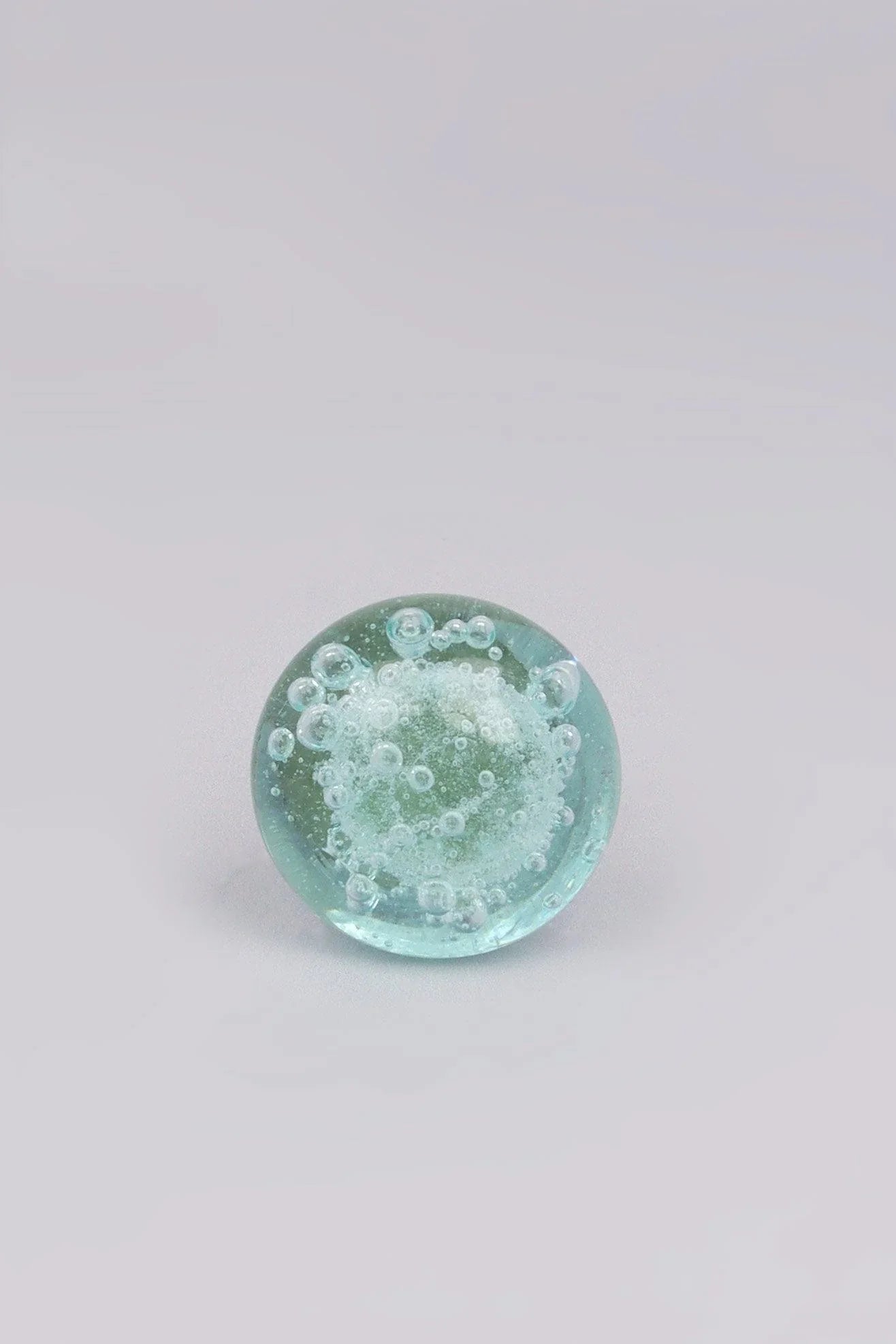 Caspian Bubbles Clear Round Glass Cabinet Knob — alternate view, G Decor