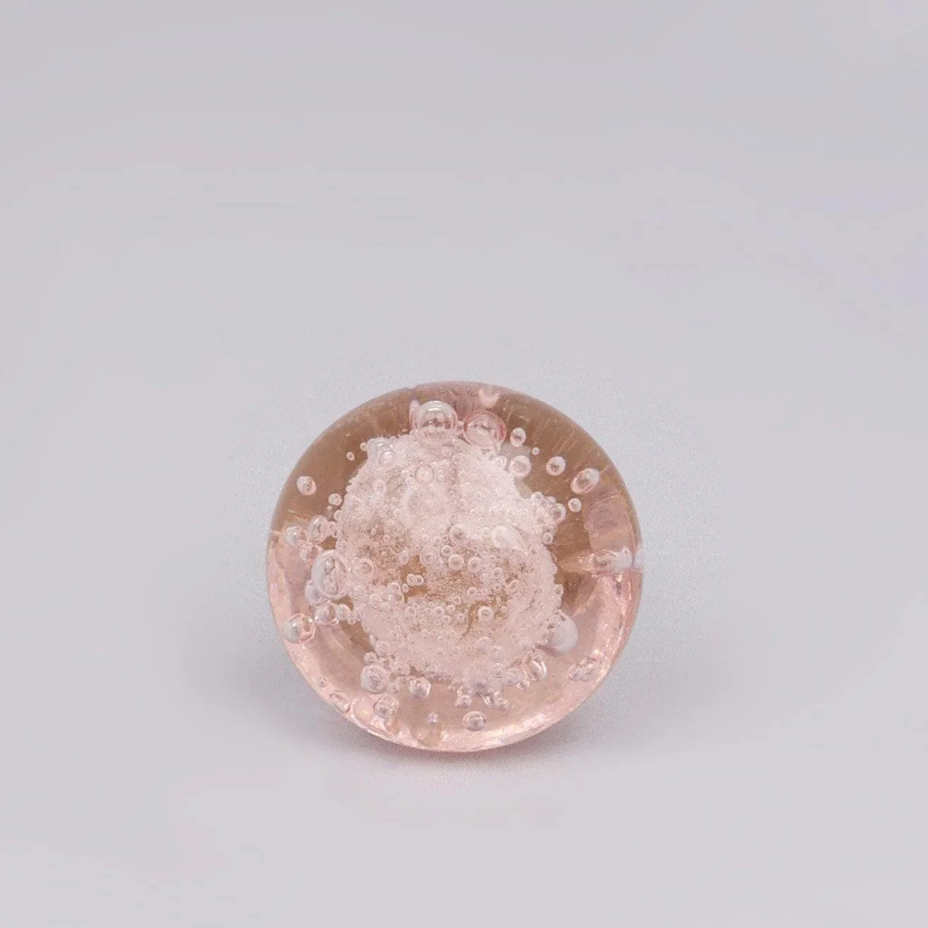 Caspian Bubbles Clear Round Glass Cabinet Pull Knob - G Decor