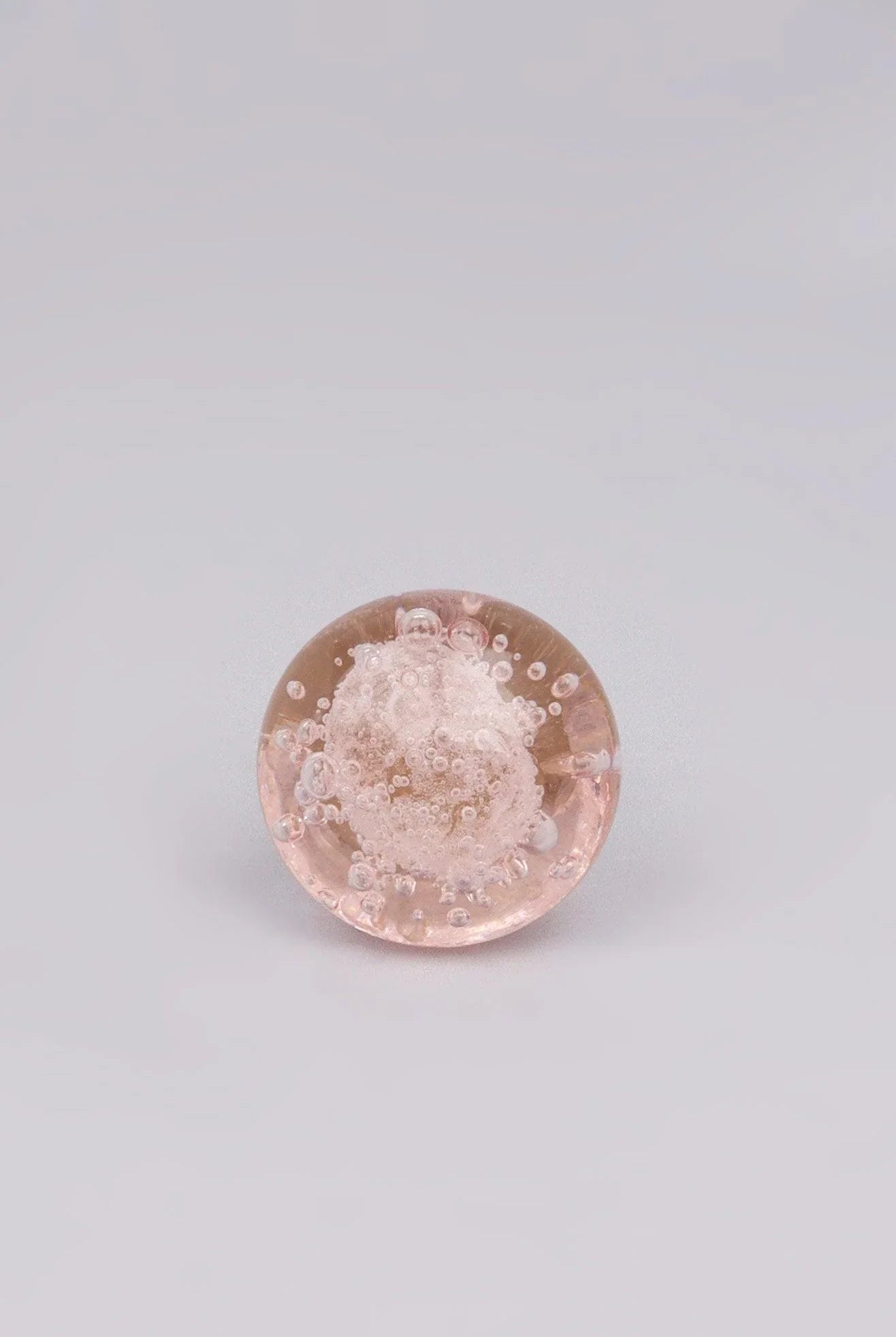 Caspian Bubbles Clear Round Glass Cabinet Pull Knob - G Decor