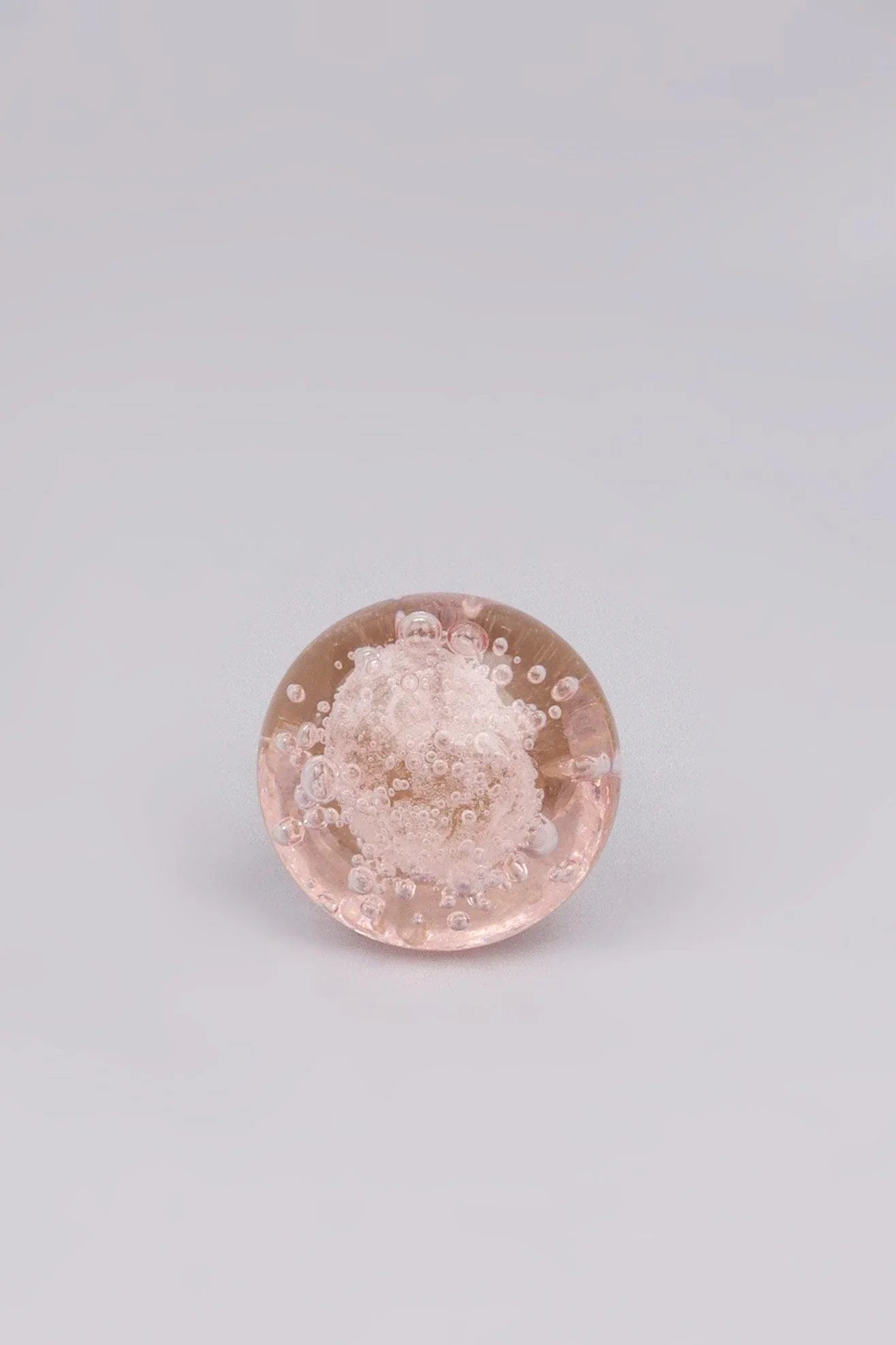 Caspian Bubbles Clear Round Glass Cabinet Pull Knob - G Decor